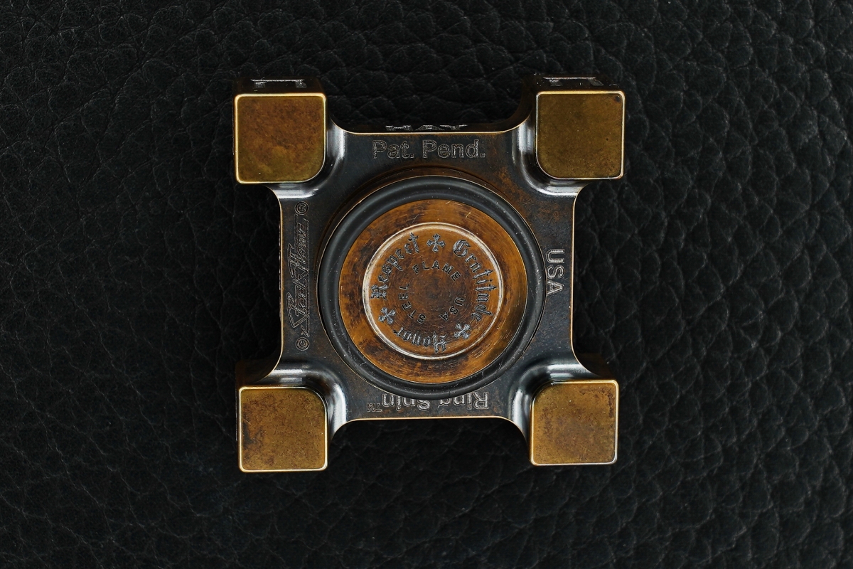 Steel Flame Dreidel Ring Spin KillboX with Star of David Slug