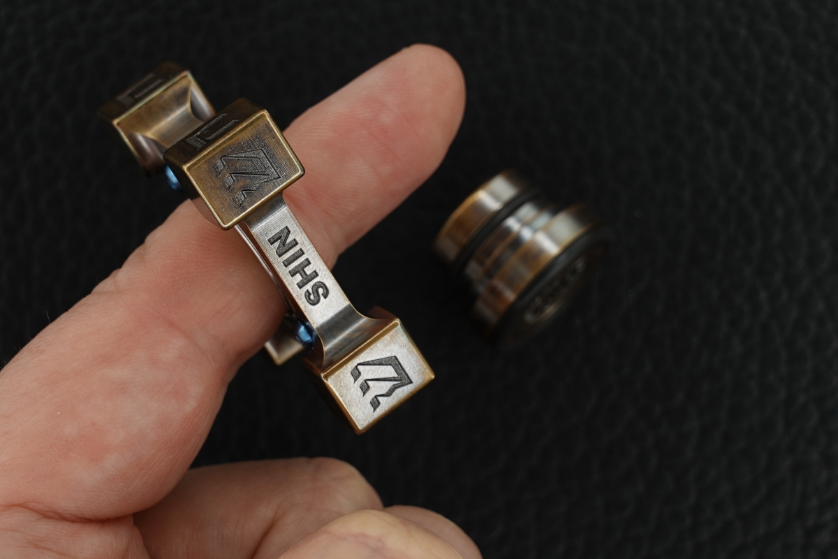 Steel Flame Dreidel Ring Spin KillboX with Star of David Slug