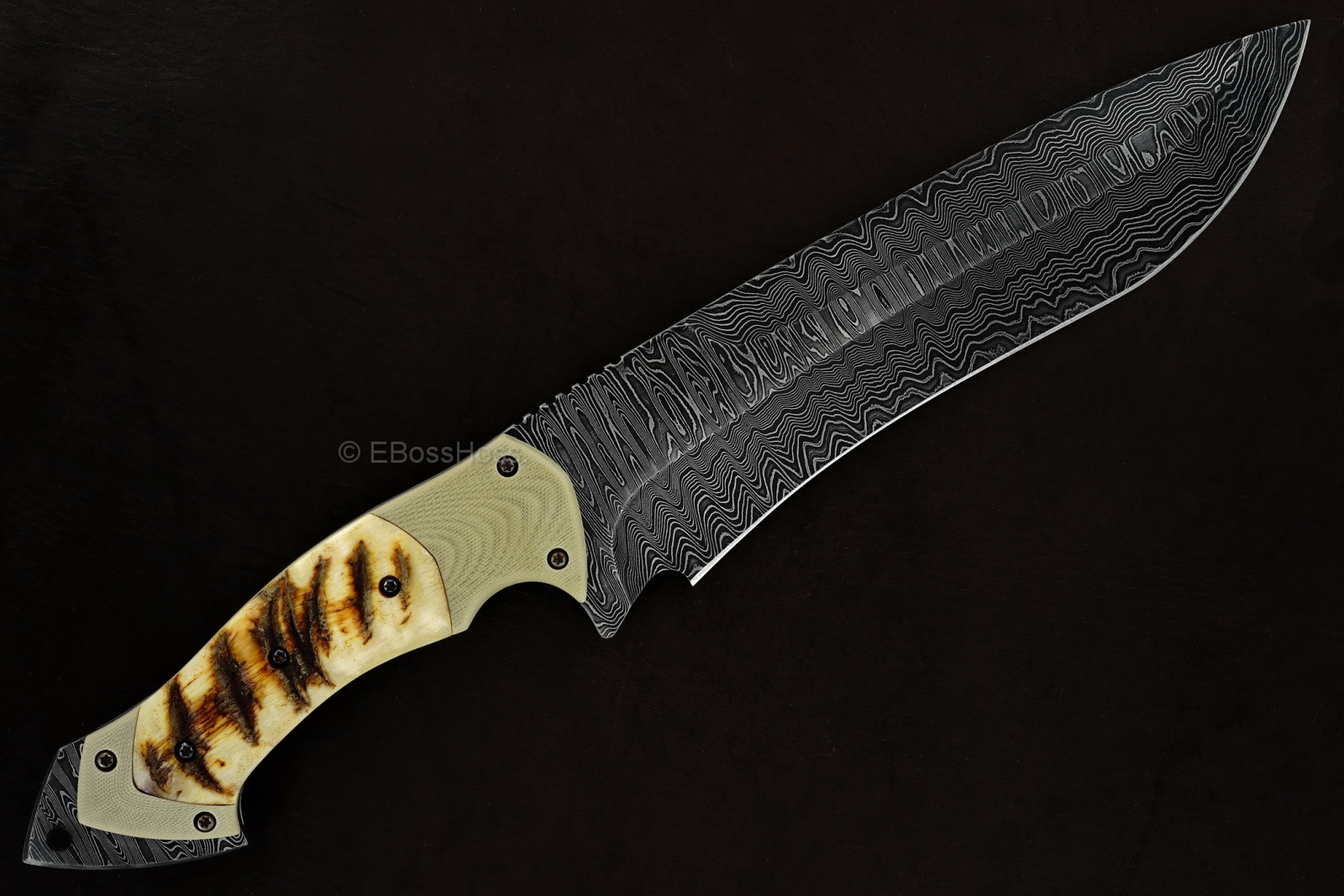 Jim Burke - Neil Blackwood Custom Deluxe Spearpoint Recurve Fixed Blade