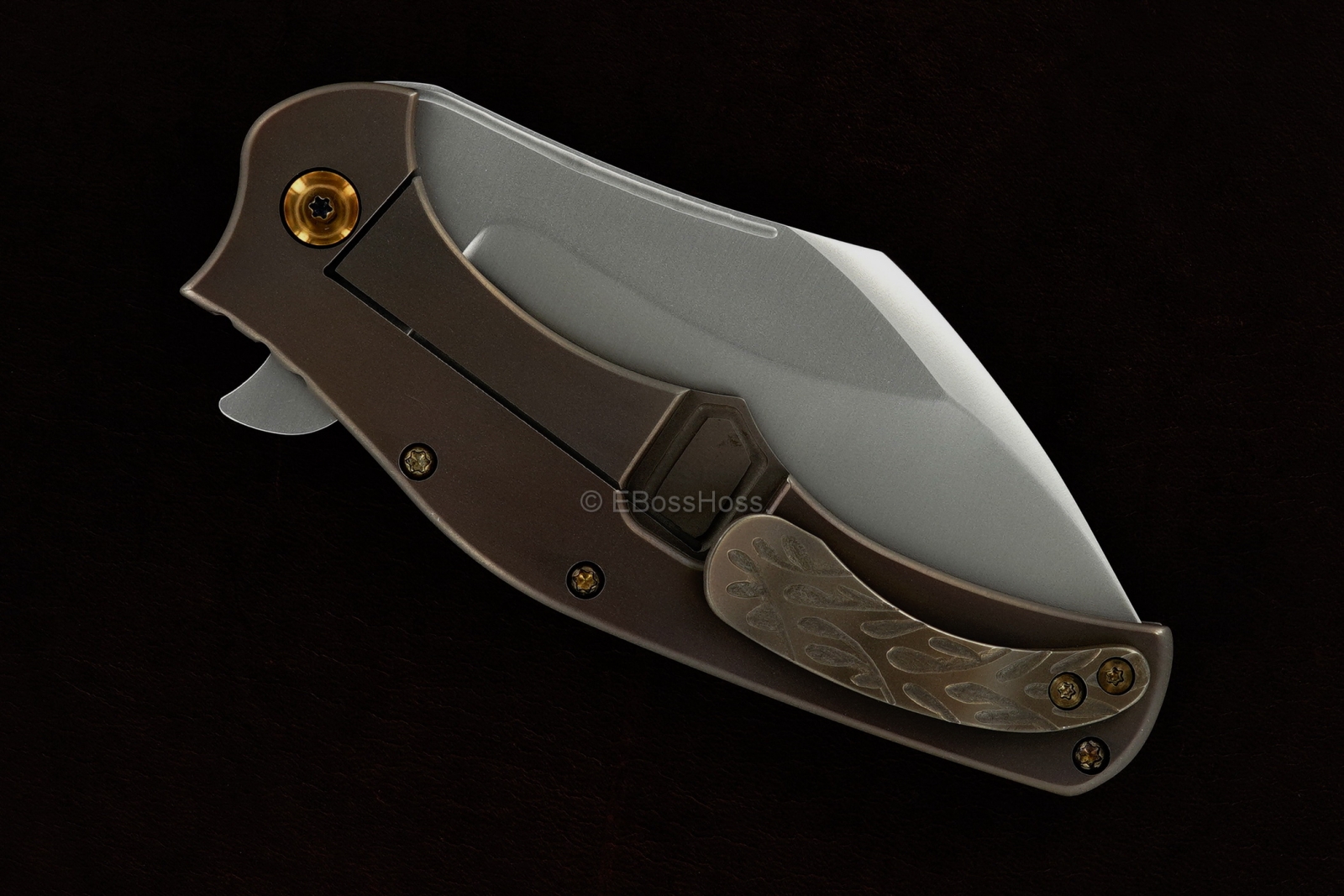 Jody Muller Custom Carved Skull Framelock Flipper