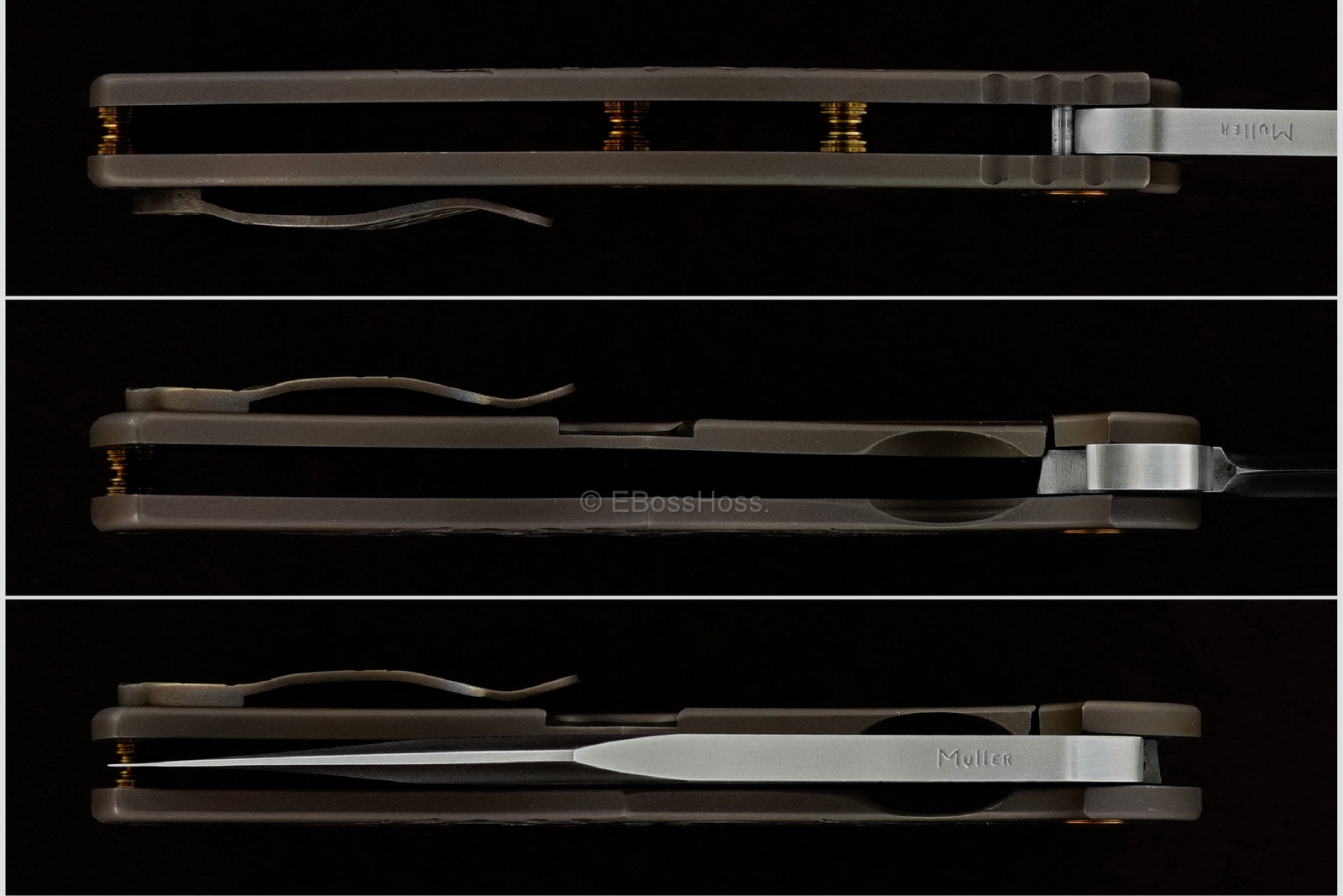 Jody Muller Custom Carved Skull Framelock Flipper