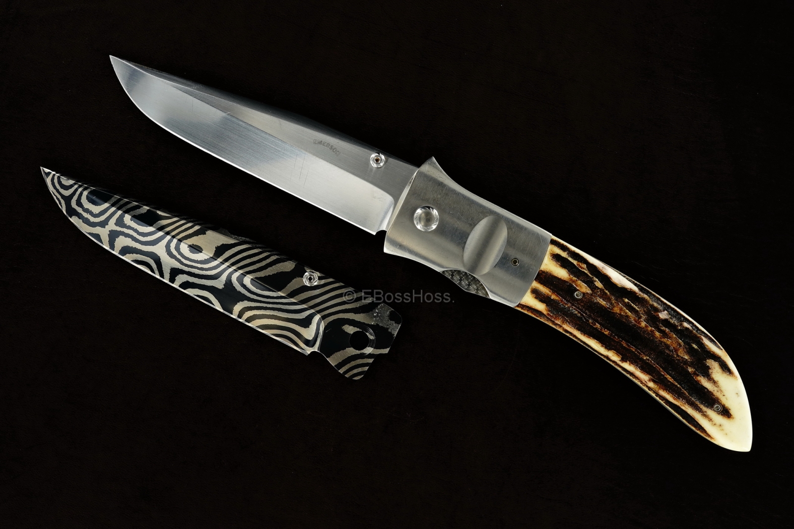 Ernest Emerson Custom Halfmoon Stag Pretac - Viper Series Predecessor 