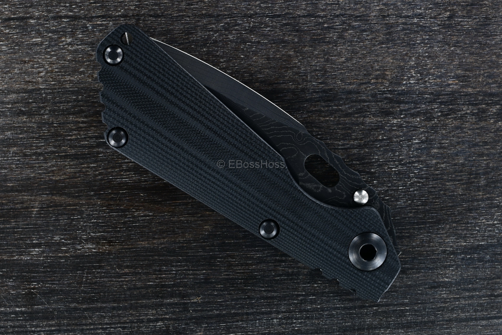 Mick Strider Custom (MSC) Stellite-core San Mai Damascus Nightmare SnG