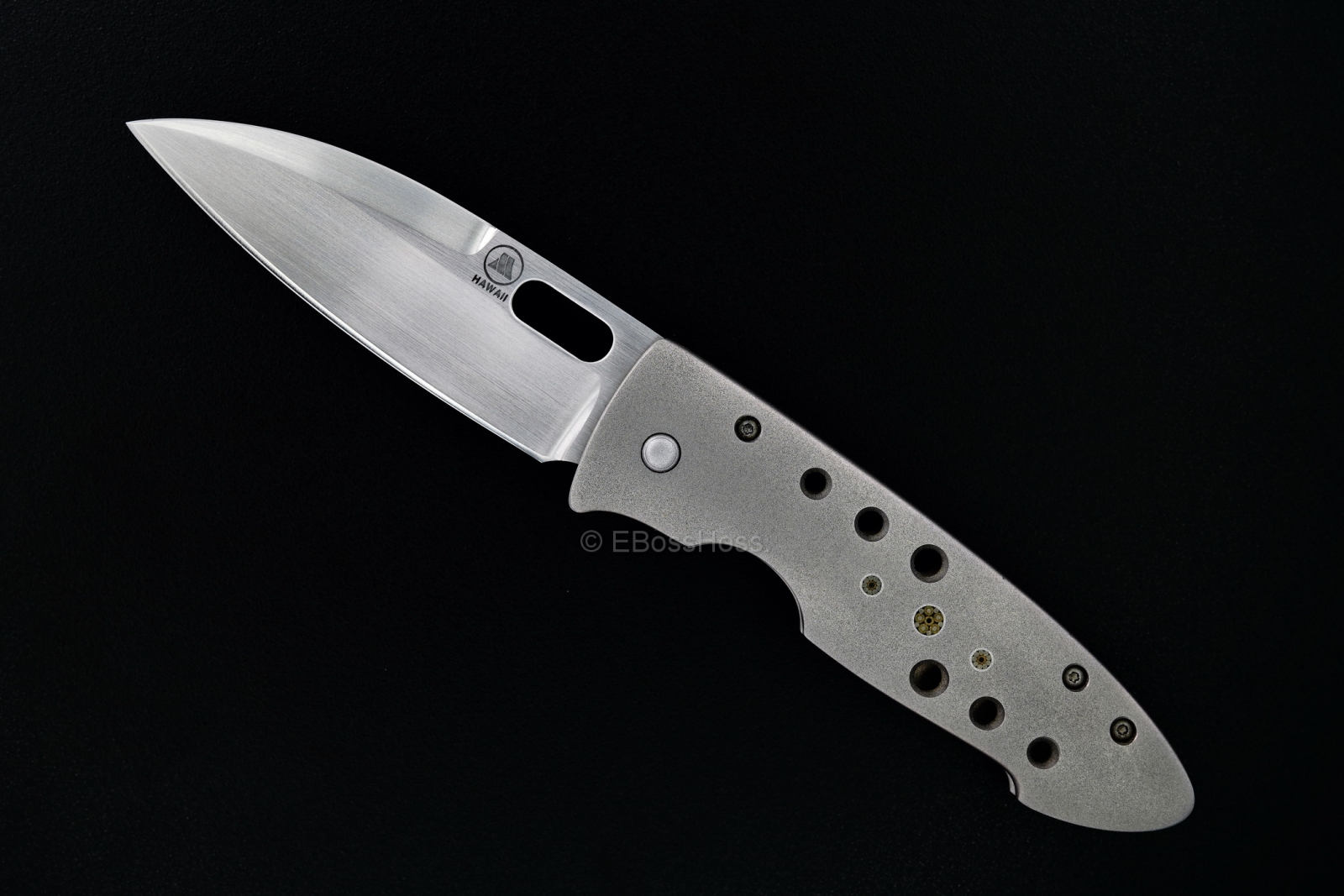 Tom Mayo Custom Wharncliffe Framelock with Mosaic Pins