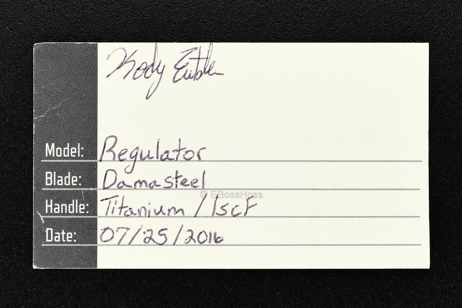 Kody Eutsler Custom Regulator Flipper