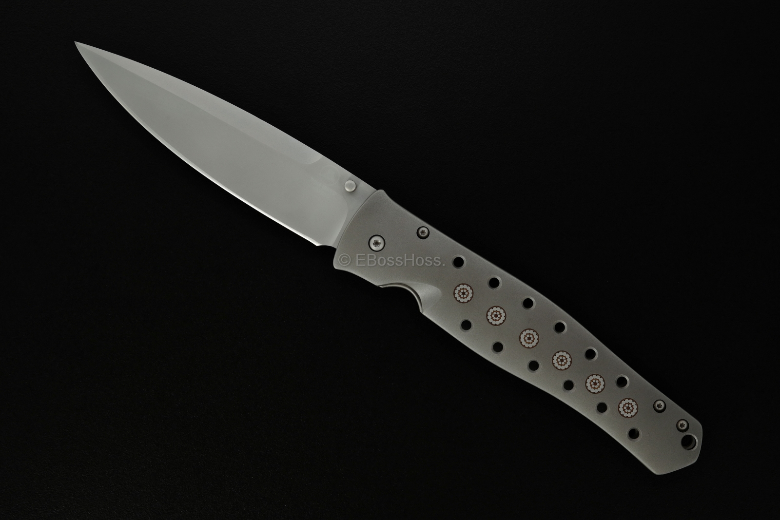 Tom Mayo Dr Death Framelock Folder with Mosaic Pins