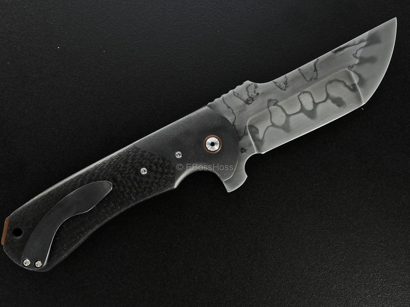 Michael Burch (Burchtree Bladeworks) Custom Deluxe Tanto Flipper
