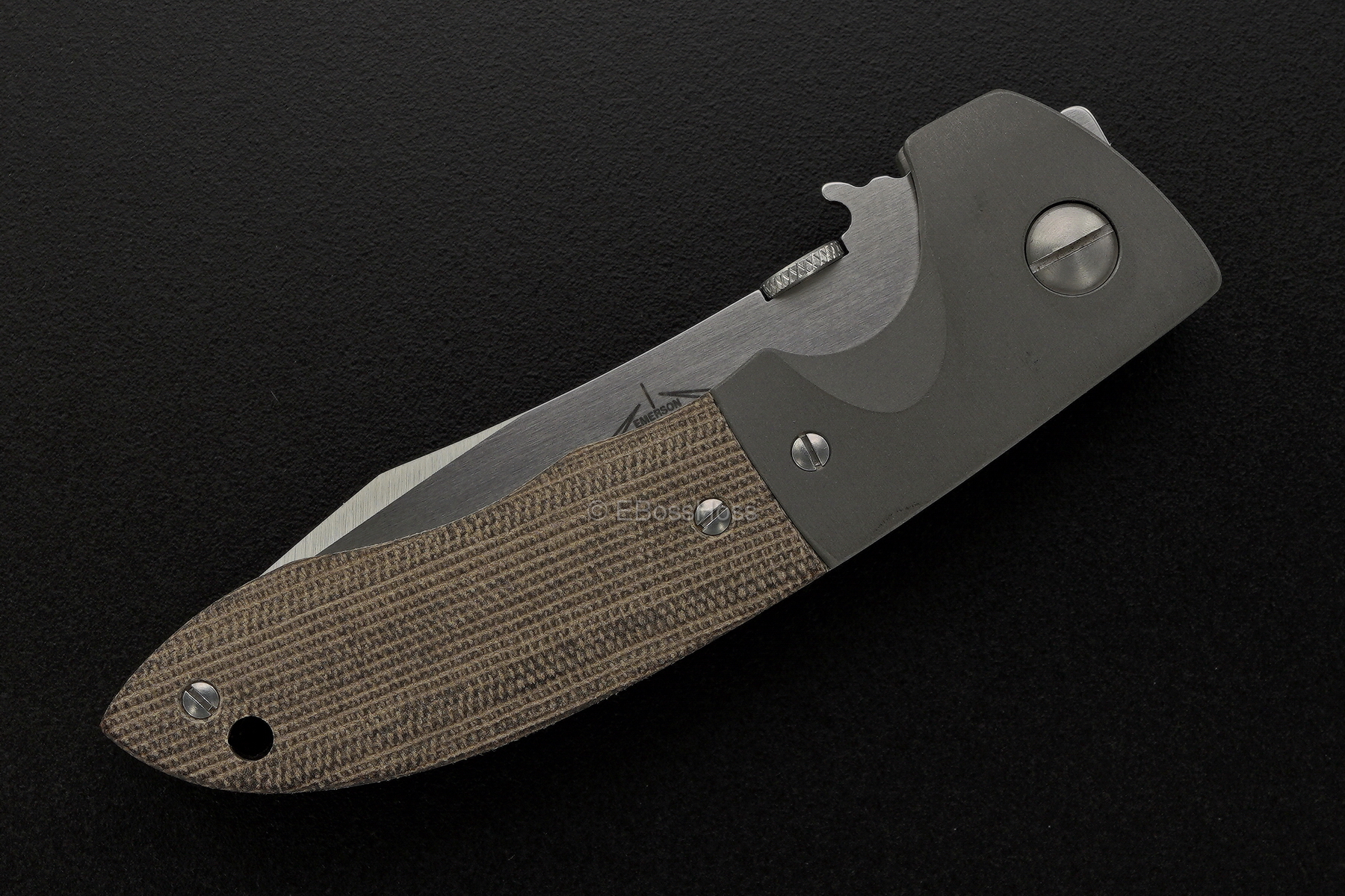 Ernie Emerson Custom Mini-CQC-8 (aka: Horseman) Waved