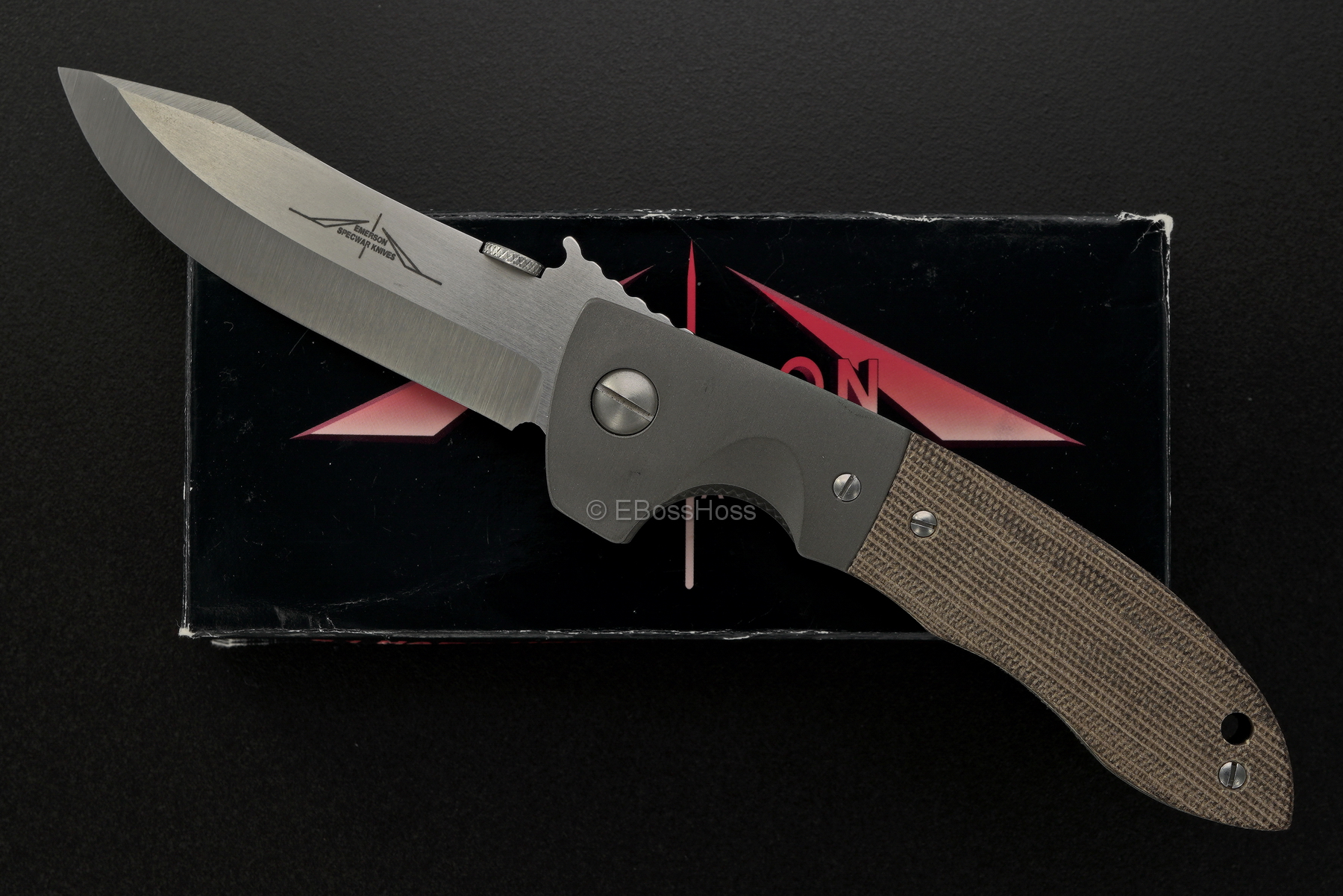 Ernie Emerson Custom Mini-CQC-8 (aka: Horseman) Waved