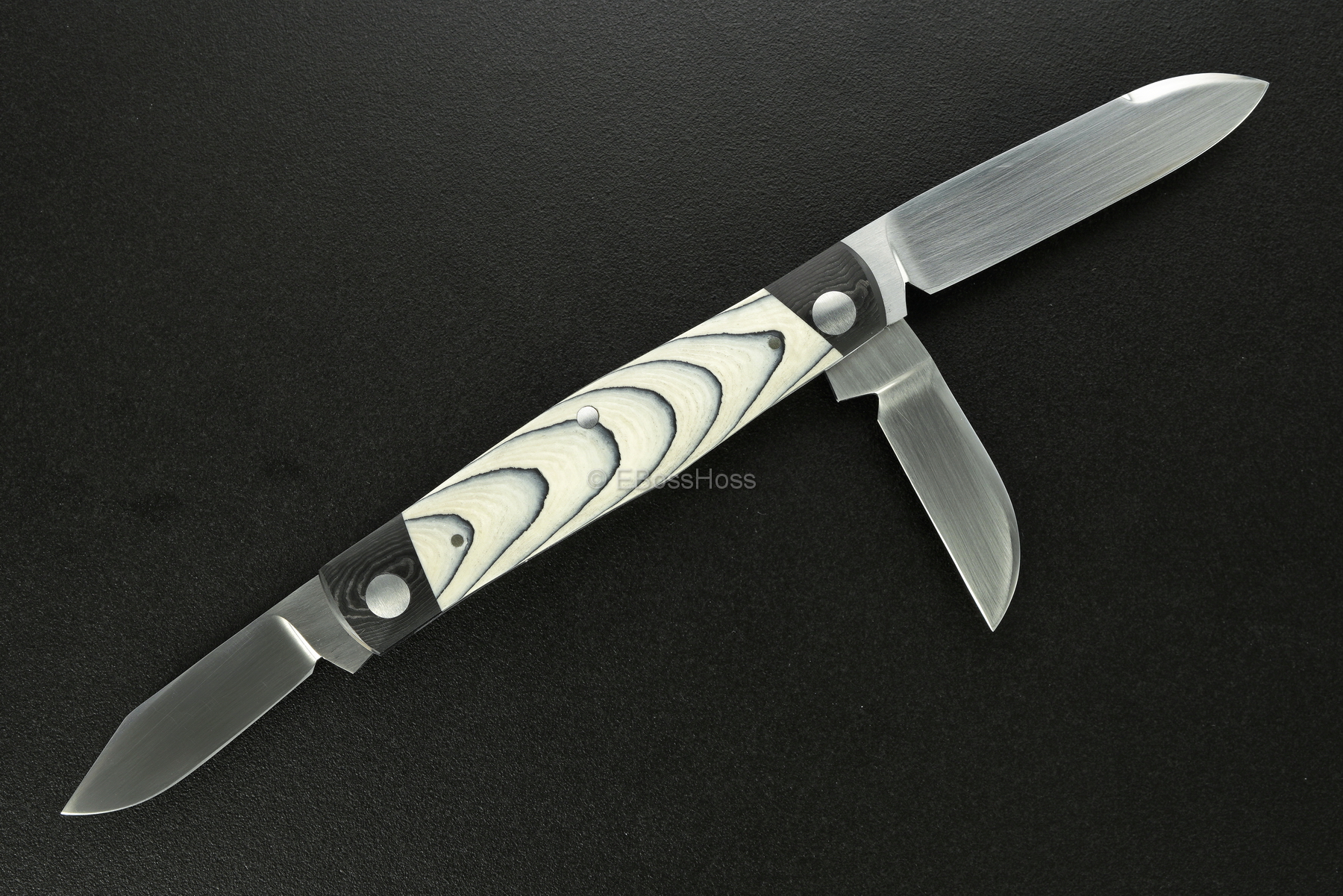 Dr T Knives / Tabor Custom Carbo-Quartz Diamond Cattle Knife Slip Joint