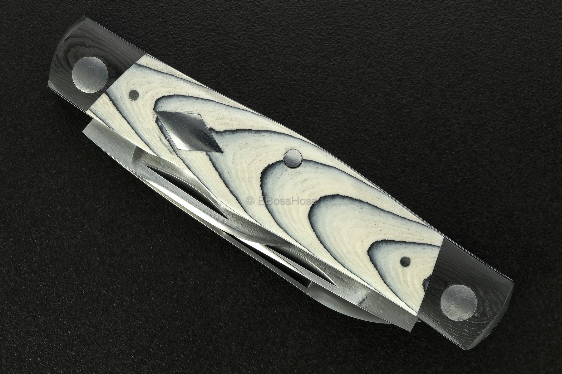 Dr T Knives / Tabor Custom Carbo-Quartz Diamond Cattle Knife Slip Joint