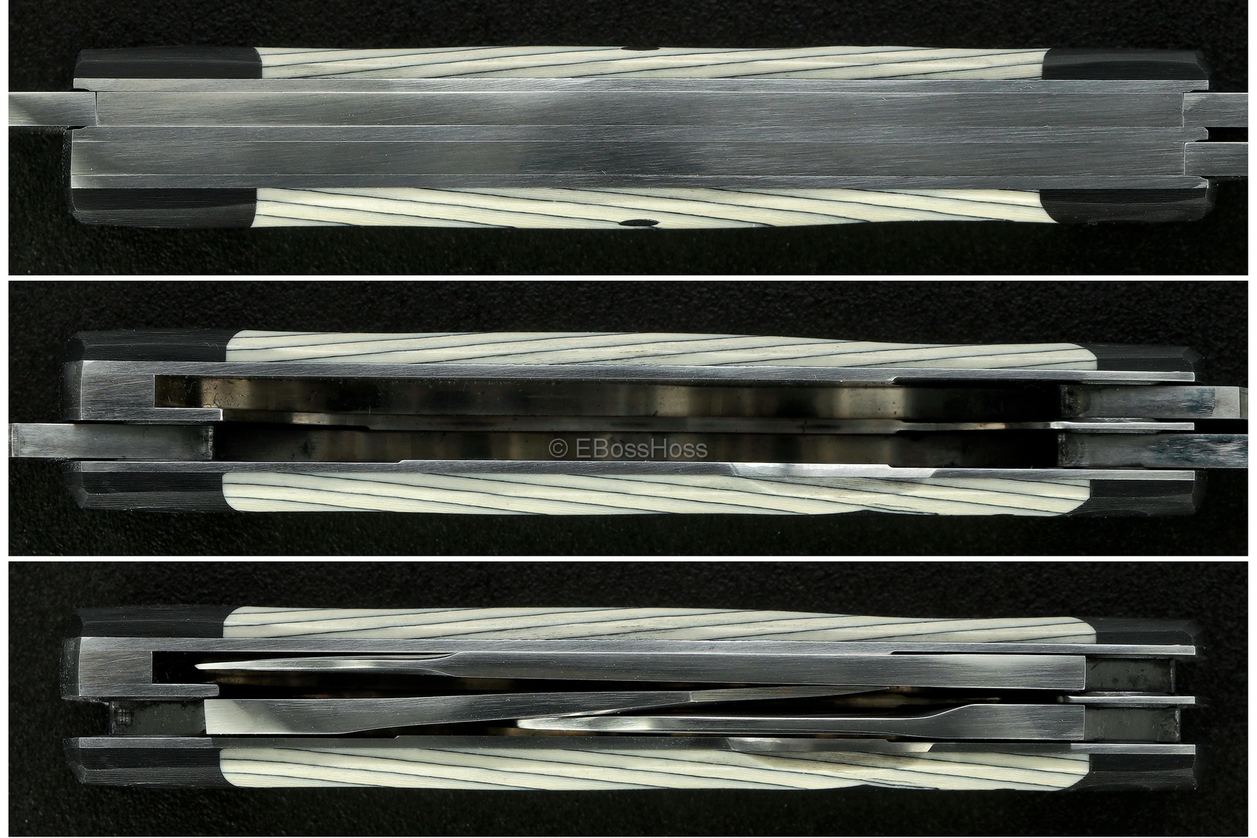 Dr T Knives / Tabor Custom Carbo-Quartz Diamond Cattle Knife Slip Joint