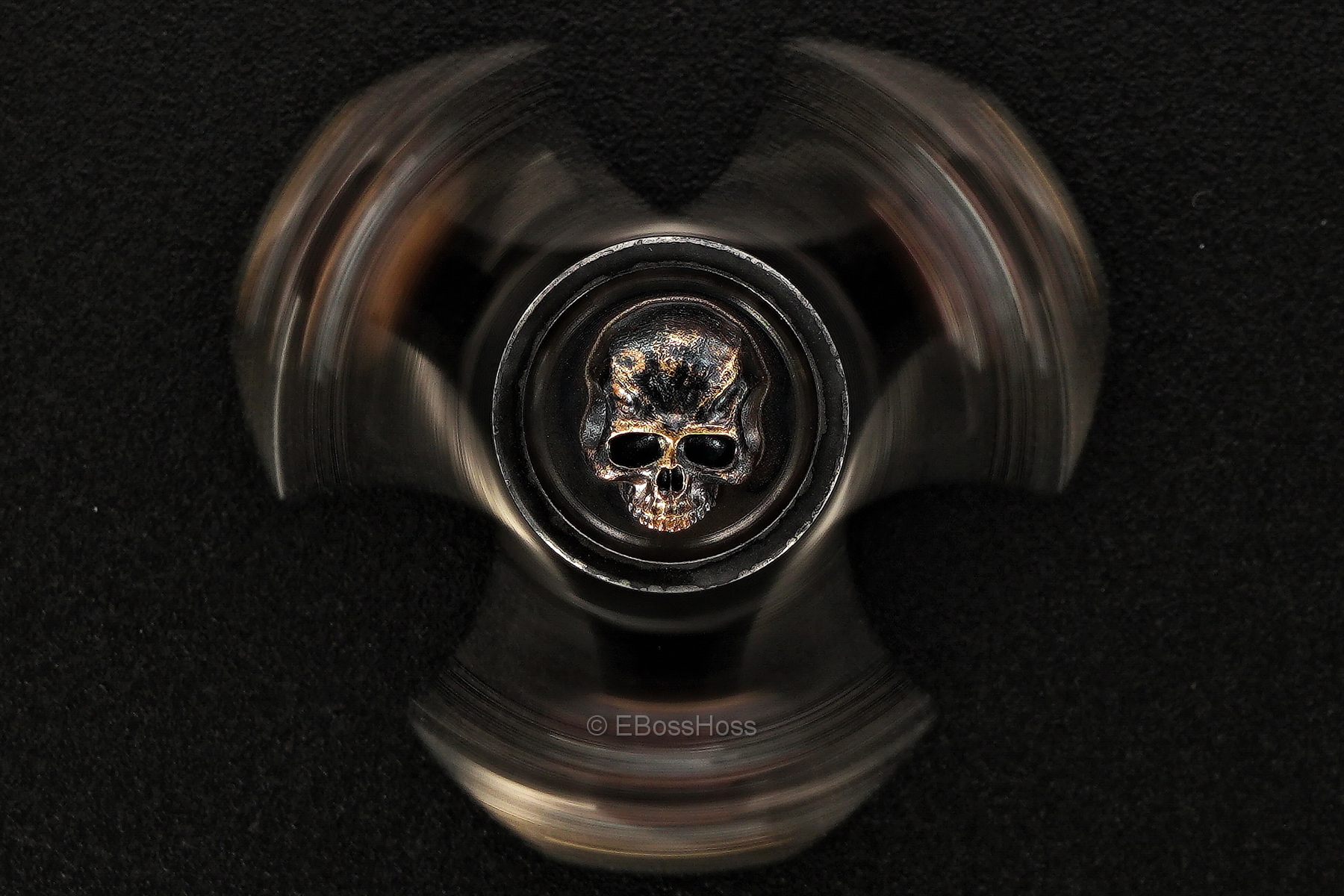 Steel Flame Signed ONE 3-D Tri Spin and 3-D Button spin