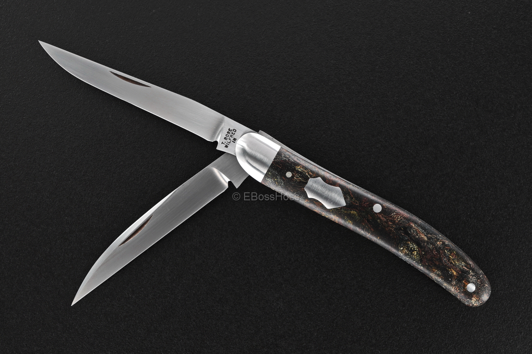 Tony Bose Custom Rag Micarta Serpentine Trapper Slip Joint