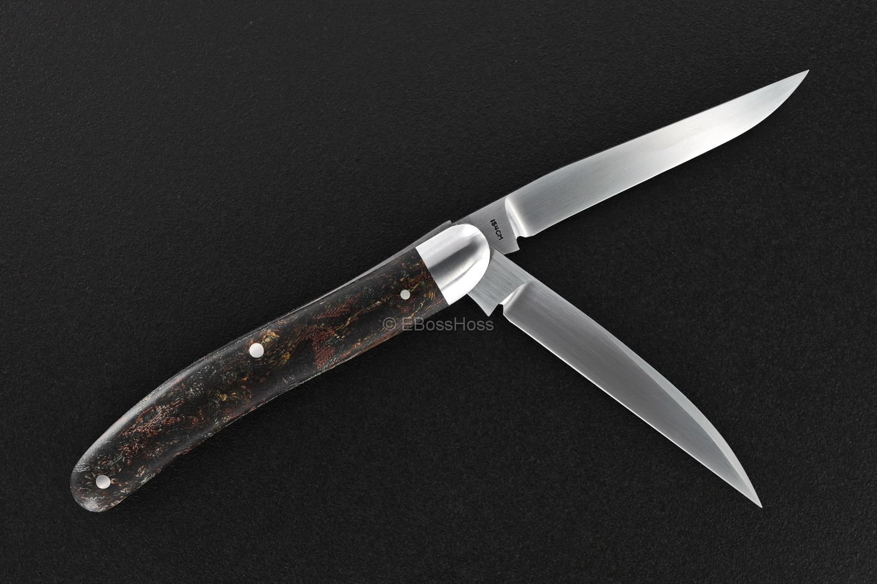 Tony Bose Custom Rag Micarta Serpentine Trapper Slip Joint