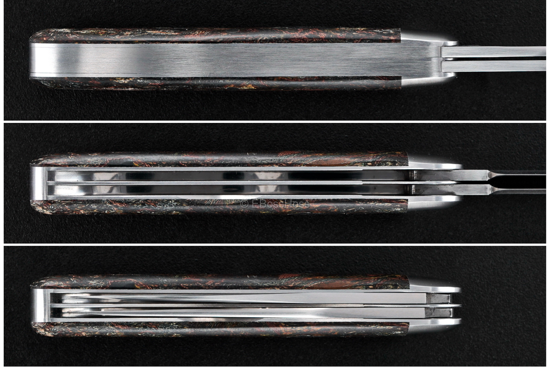 Tony Bose Custom Rag Micarta Serpentine Trapper Slip Joint