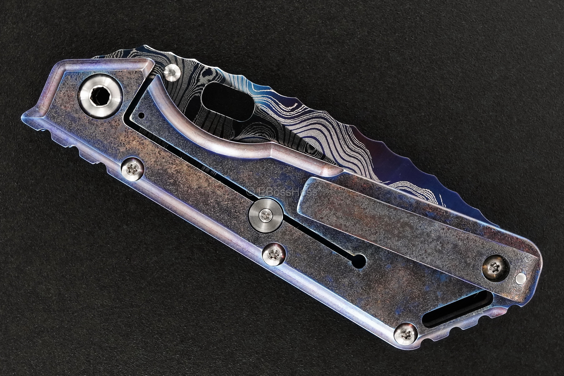 Mick Strider Custom (MSC) Cobalt-Damascus XL - Nightmare Tanto
