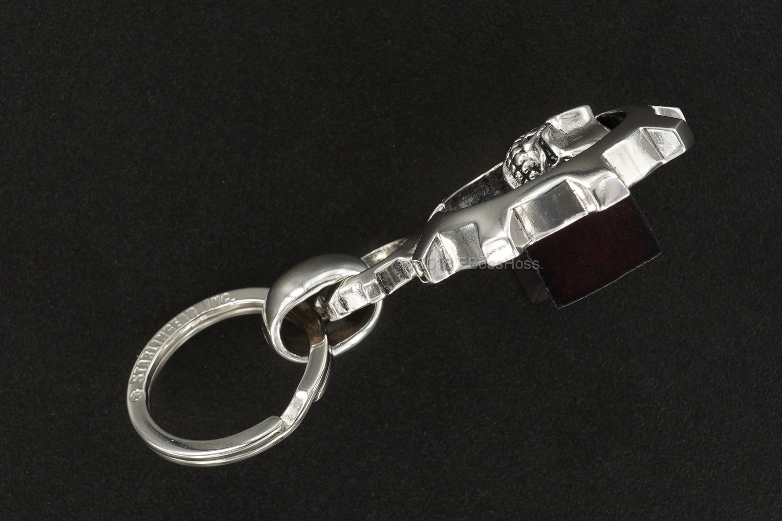 Starlingear Custom Sterling-Silver Slickster-Gear Keeper Key Chain