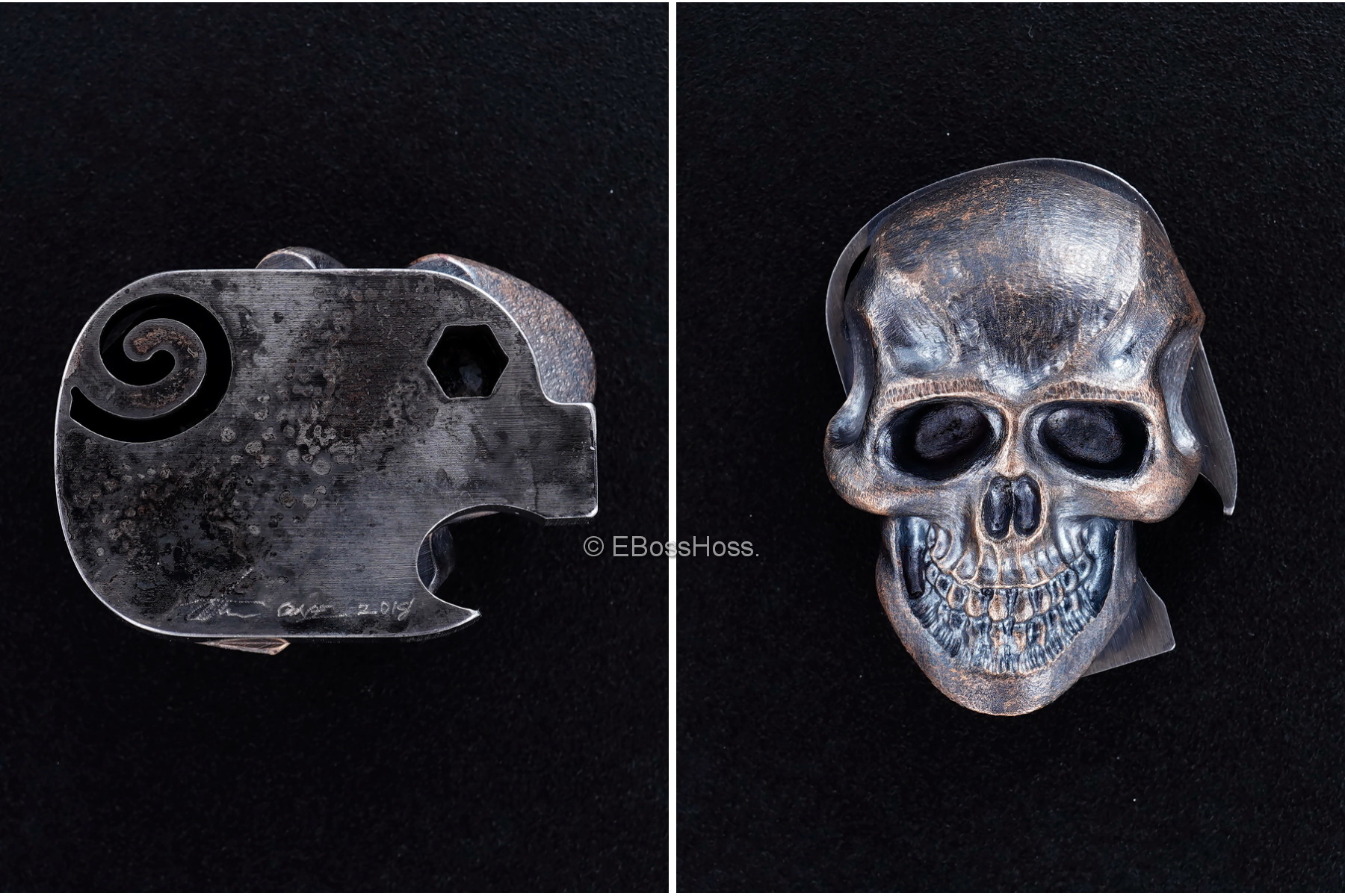 Steel Flame ''ONE'' Custom XXL Darkness Skull HATE PI -- by Derrick Obatake