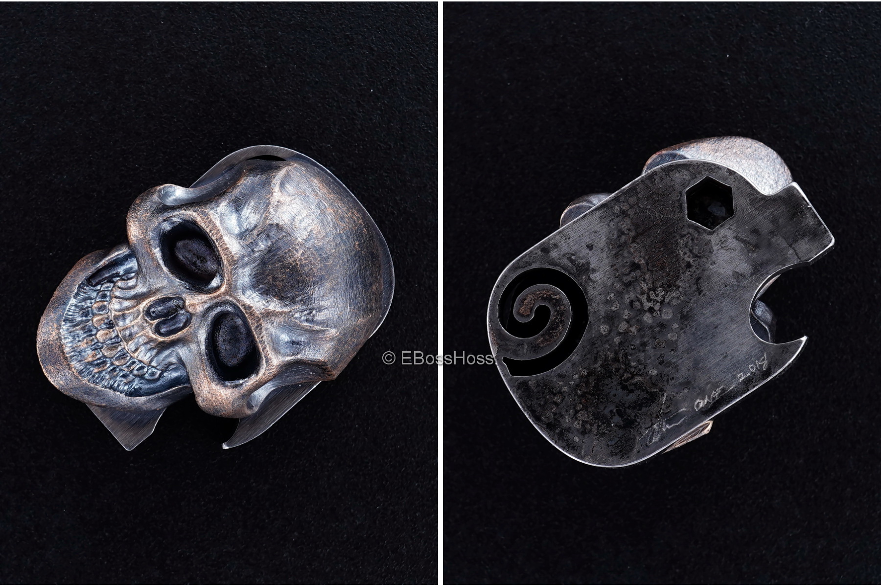 Steel Flame ''ONE'' Custom XXL Darkness Skull HATE PI -- by Derrick Obatake