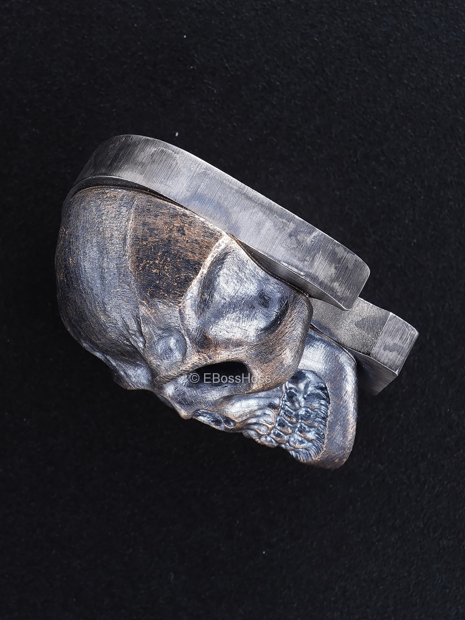 Steel Flame ''ONE'' Custom XXL Darkness Skull HATE PI -- by Derrick Obatake