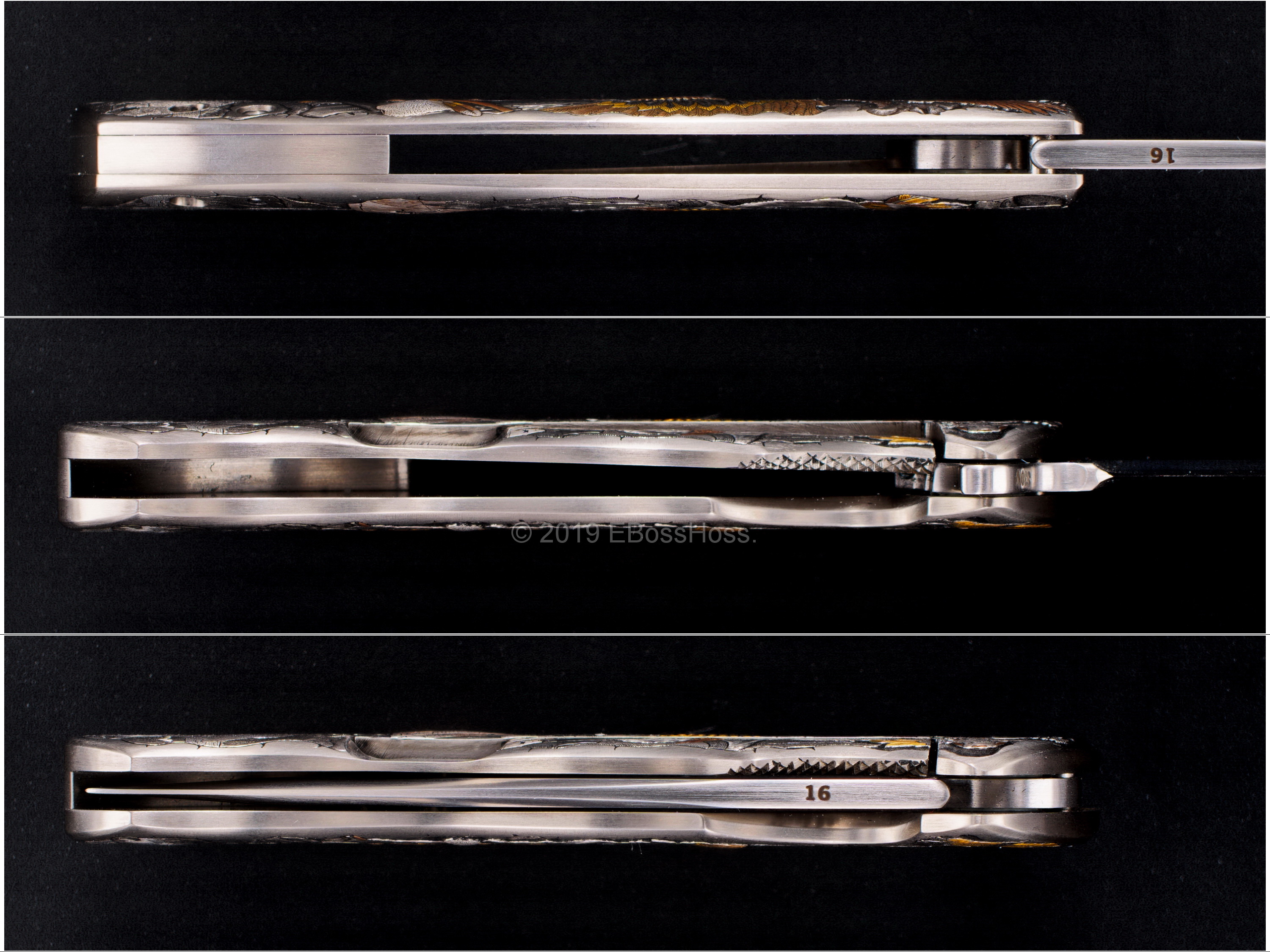 D.B. Fraley Custom Torrent Flipper - Masterfully engraved by Pedro Villarrubia