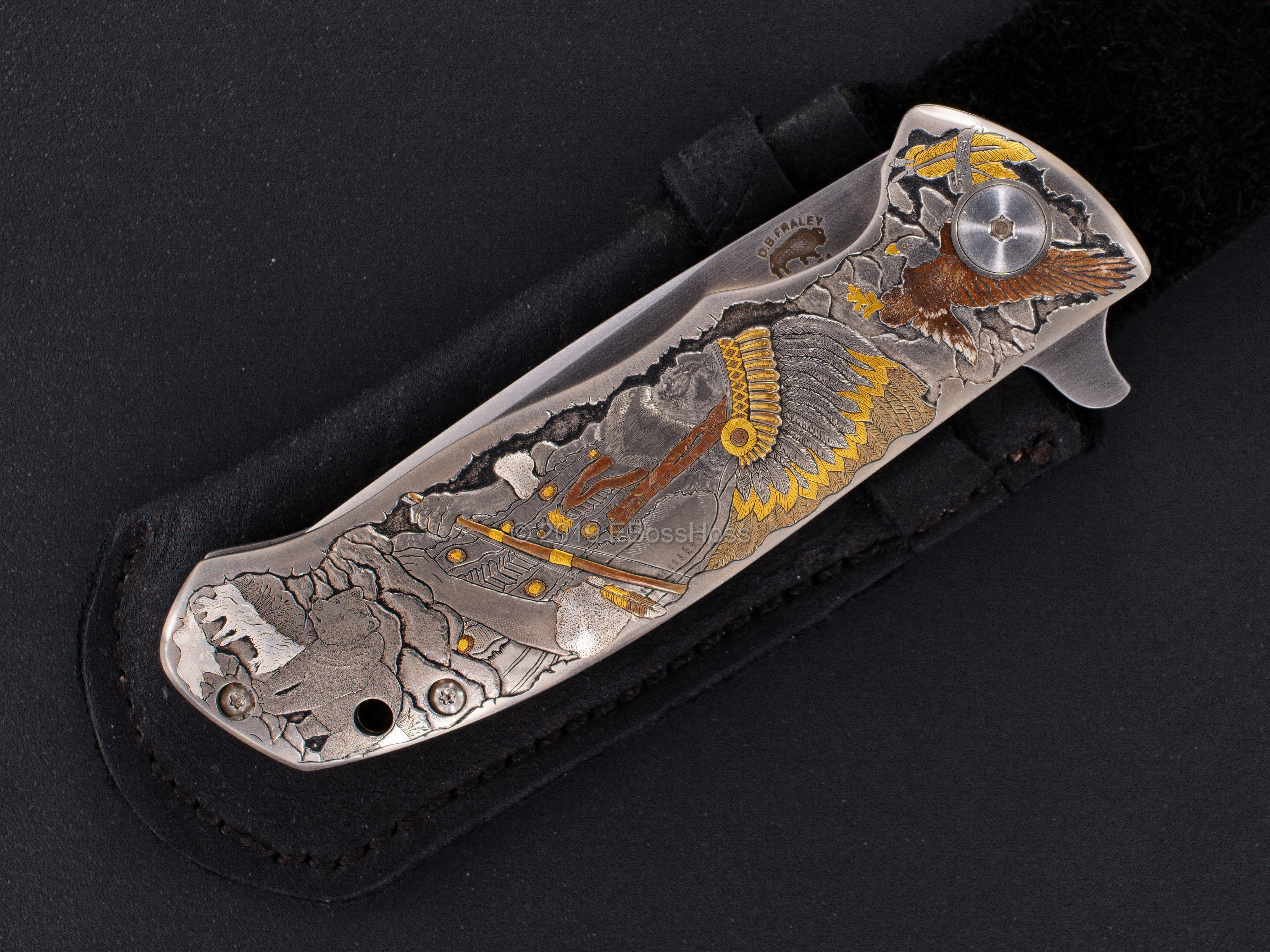 D.B. Fraley Custom Torrent Flipper - Masterfully engraved by Pedro Villarrubia