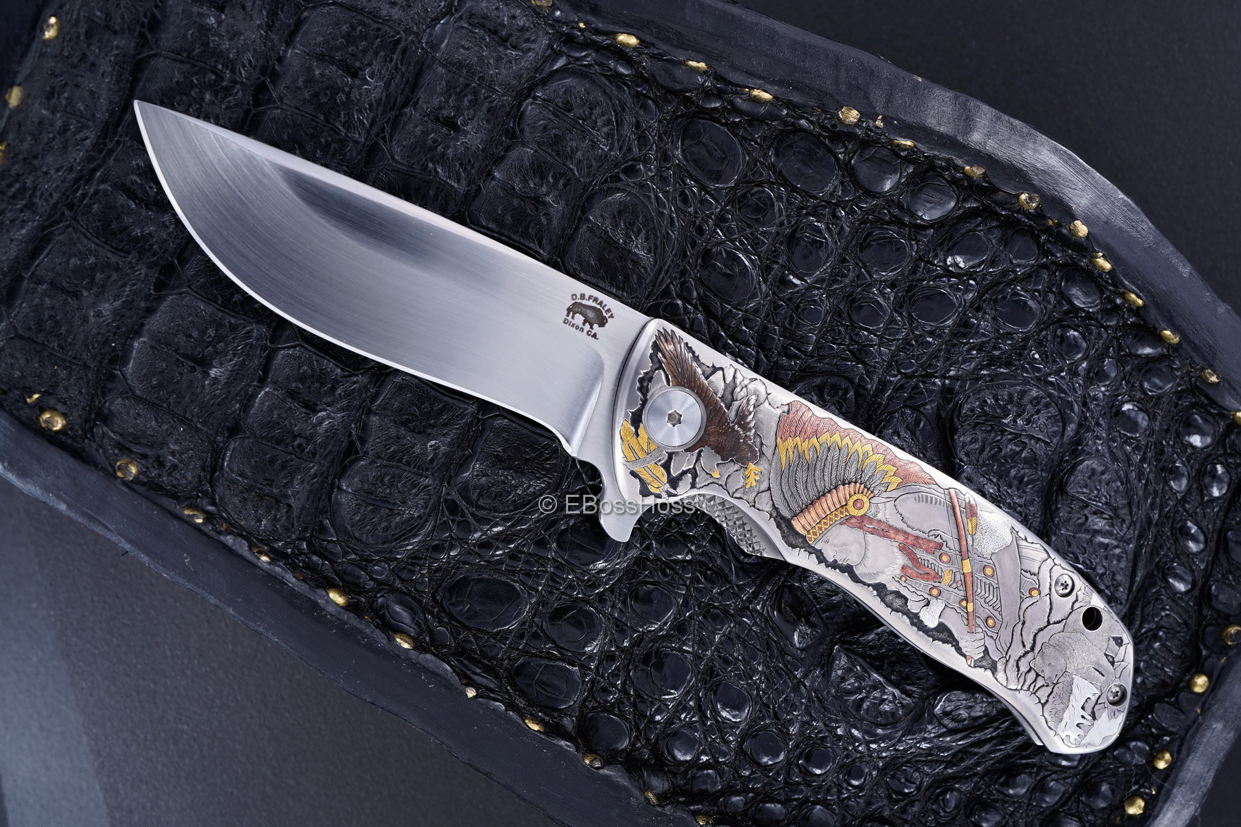 D.B. Fraley Custom Torrent Flipper - Masterfully engraved by Pedro Villarrubia