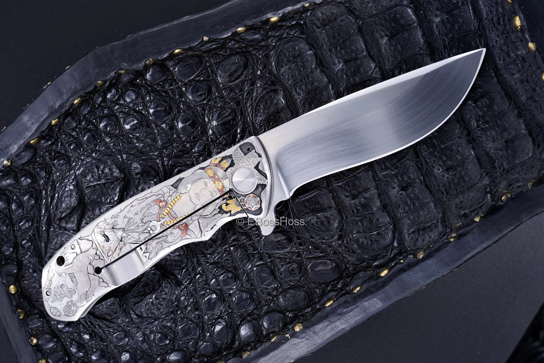 D.B. Fraley Custom Torrent Flipper - Masterfully engraved by Pedro Villarrubia
