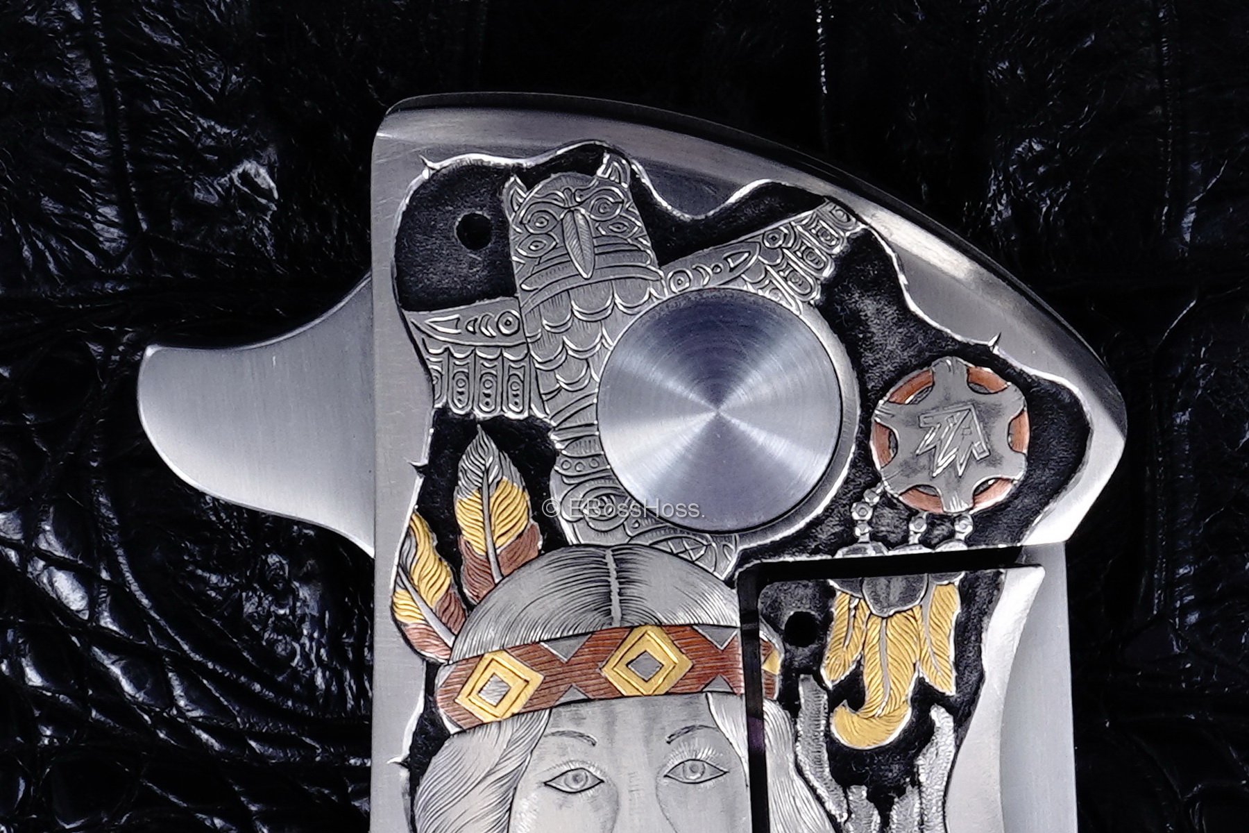 D.B. Fraley Custom Torrent Flipper - Masterfully engraved by Pedro Villarrubia