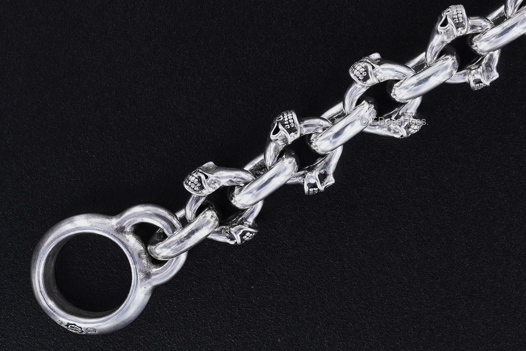 Starlingear Custom Sterling-Silver Twin Skull Bracelet