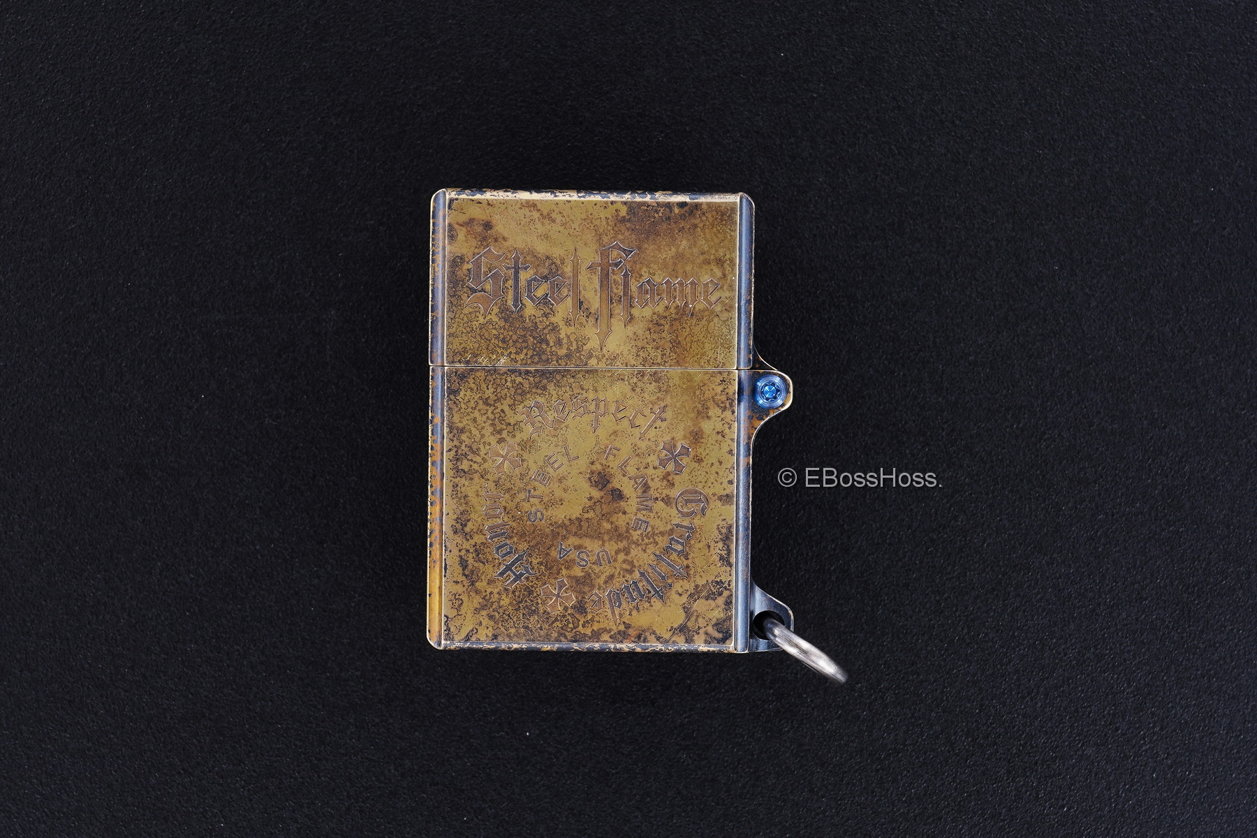 Steel Flame Custom Sledge Lighter - ONE - with Pile of Darkness Skulls -- by Derrick Obatake