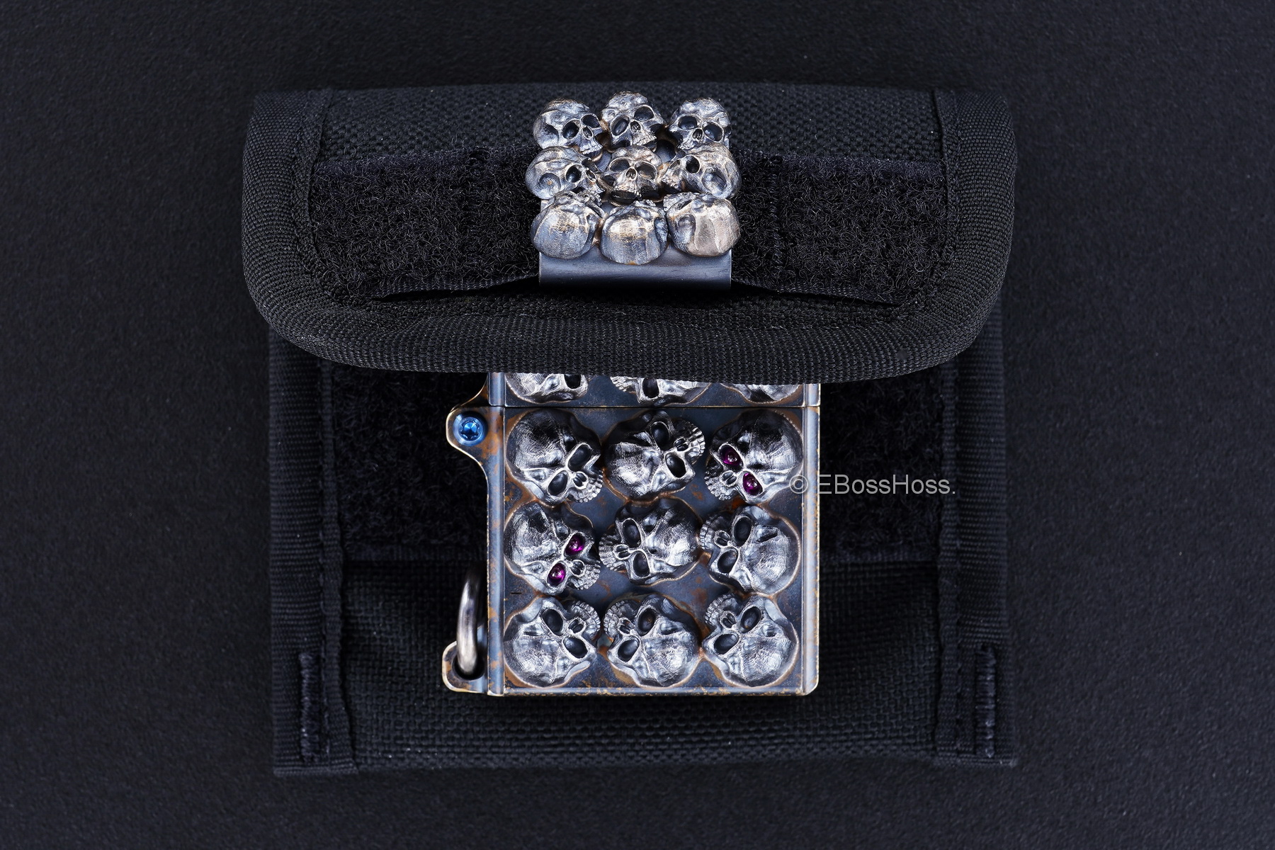 Steel Flame Custom Sledge Lighter - ONE - with Pile of Darkness Skulls -- by Derrick Obatake