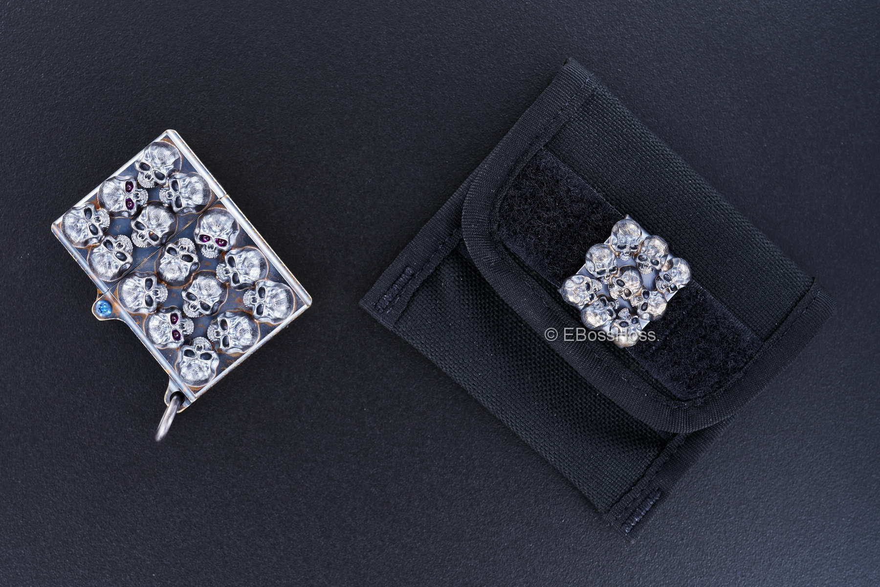 Steel Flame Custom Sledge Lighter - ONE - with Pile of Darkness Skulls -- by Derrick Obatake