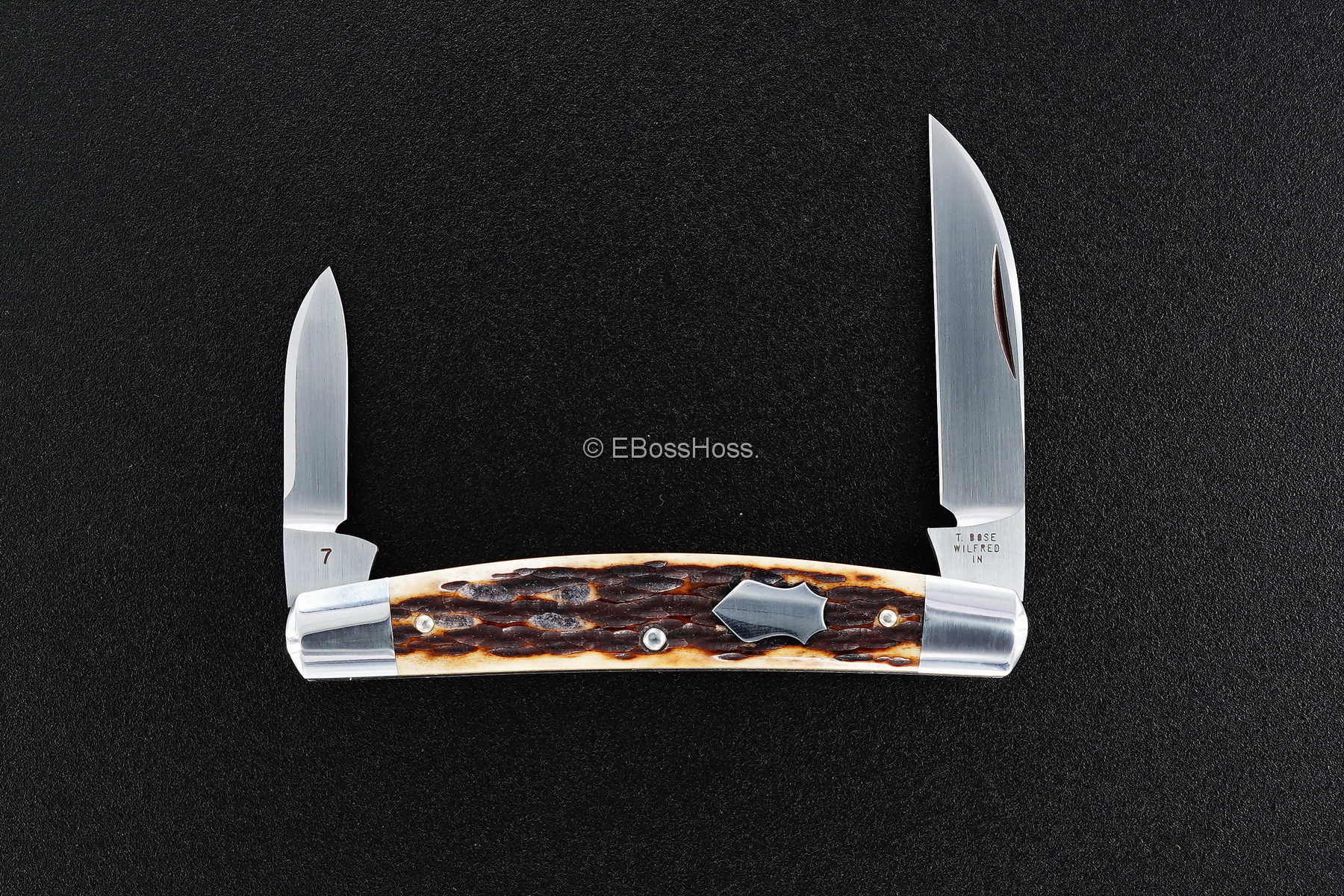Tony Bose Custom 3 9/16-inch Half Congress Slip Joint Knife
