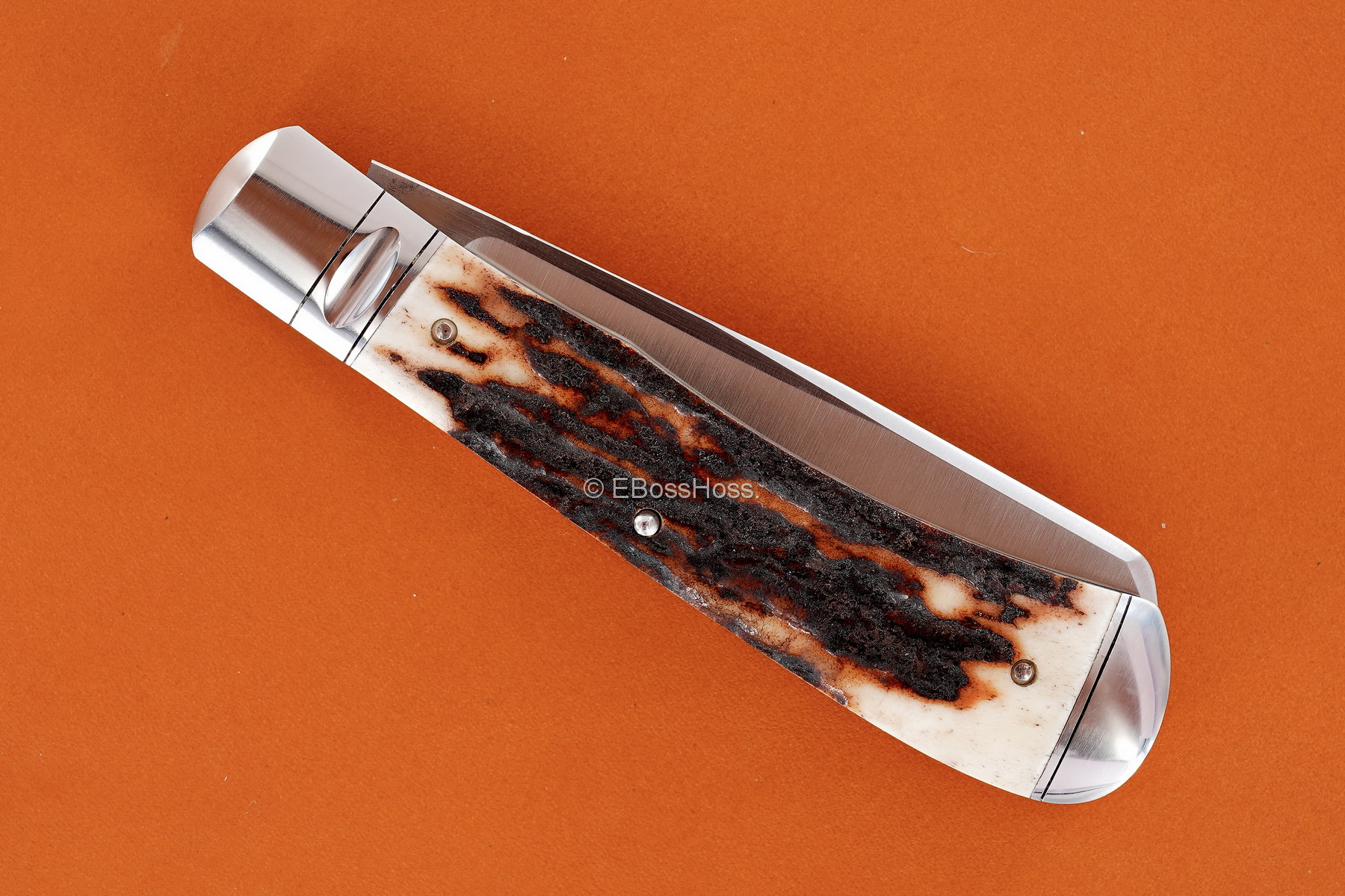 Bill Ruple Custom Stag 2-Blade Trapper