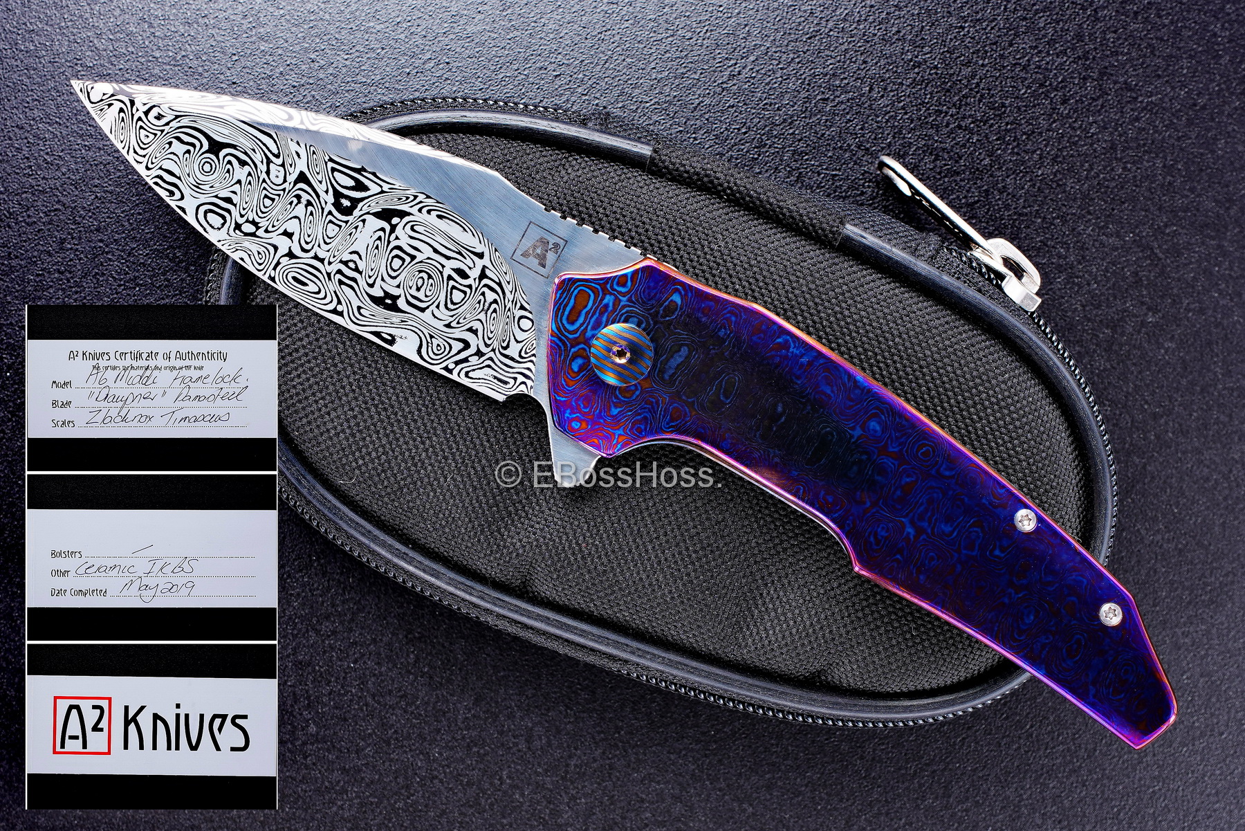A2 Knives Custom A6 Midi Very Premium Framelock Flipper