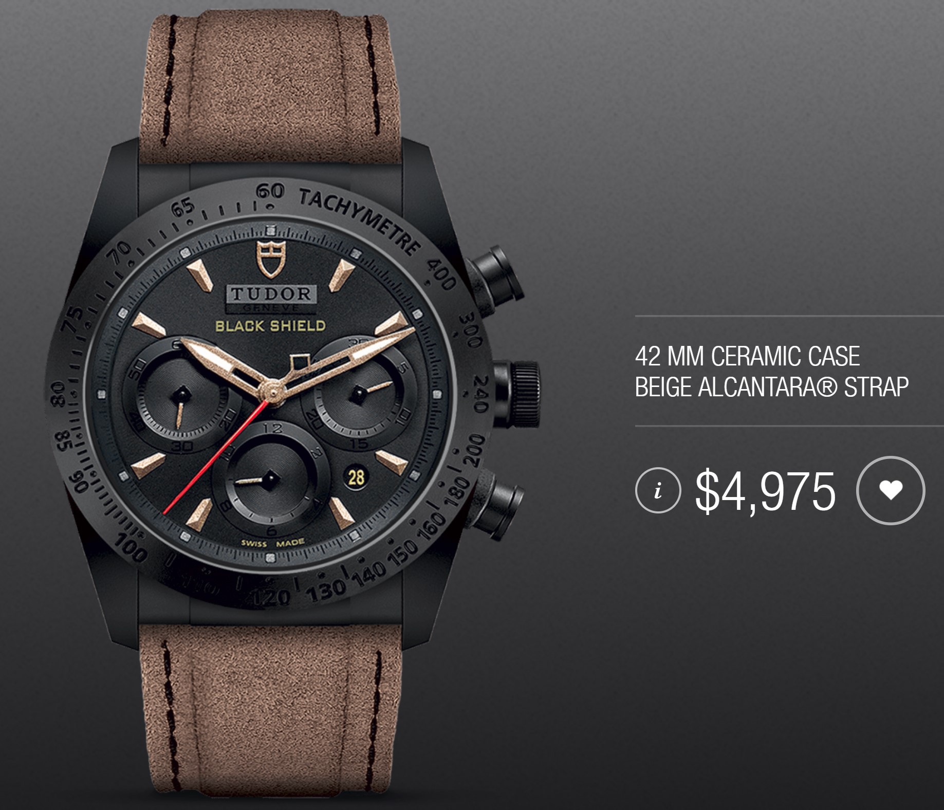 Tudor Black Shield Fastrider - Ref: 42000CN