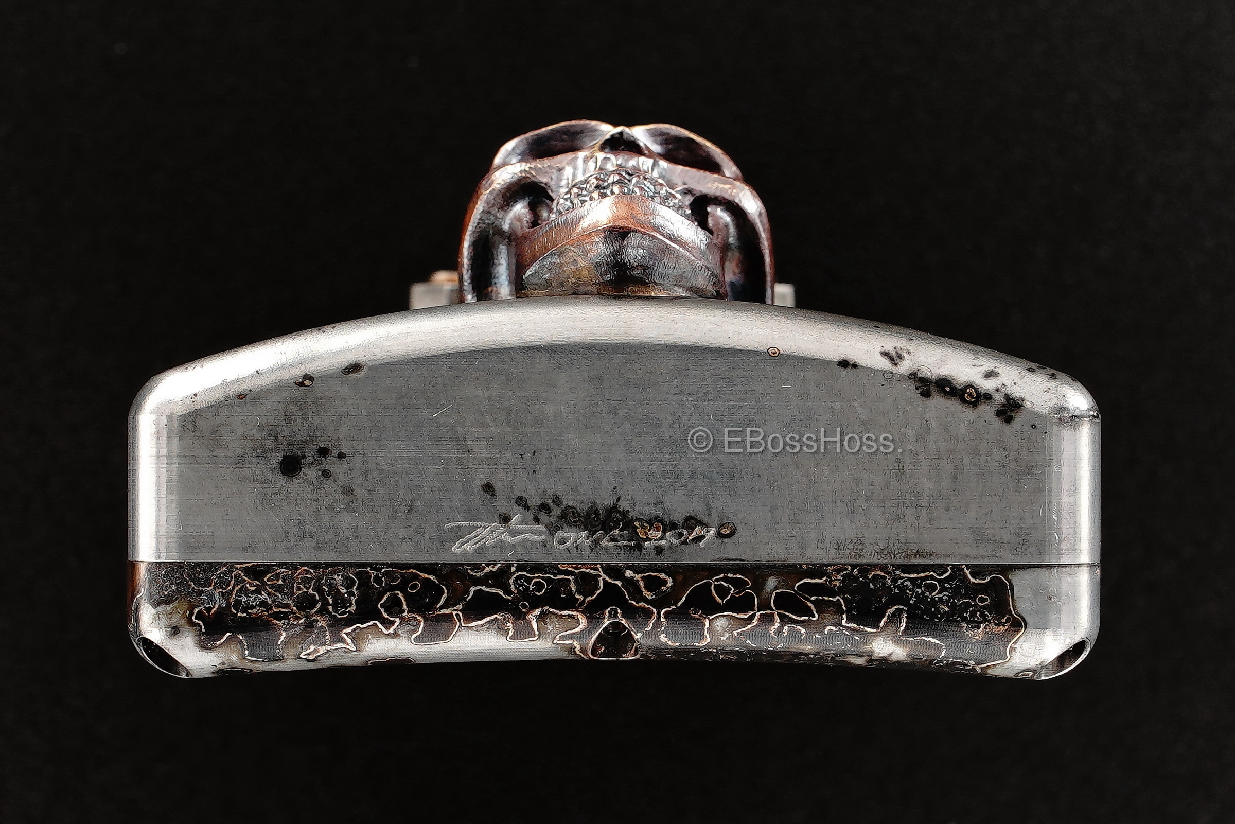 Steel Flame Custom Deluxe Sledge Flask with Dip Stick