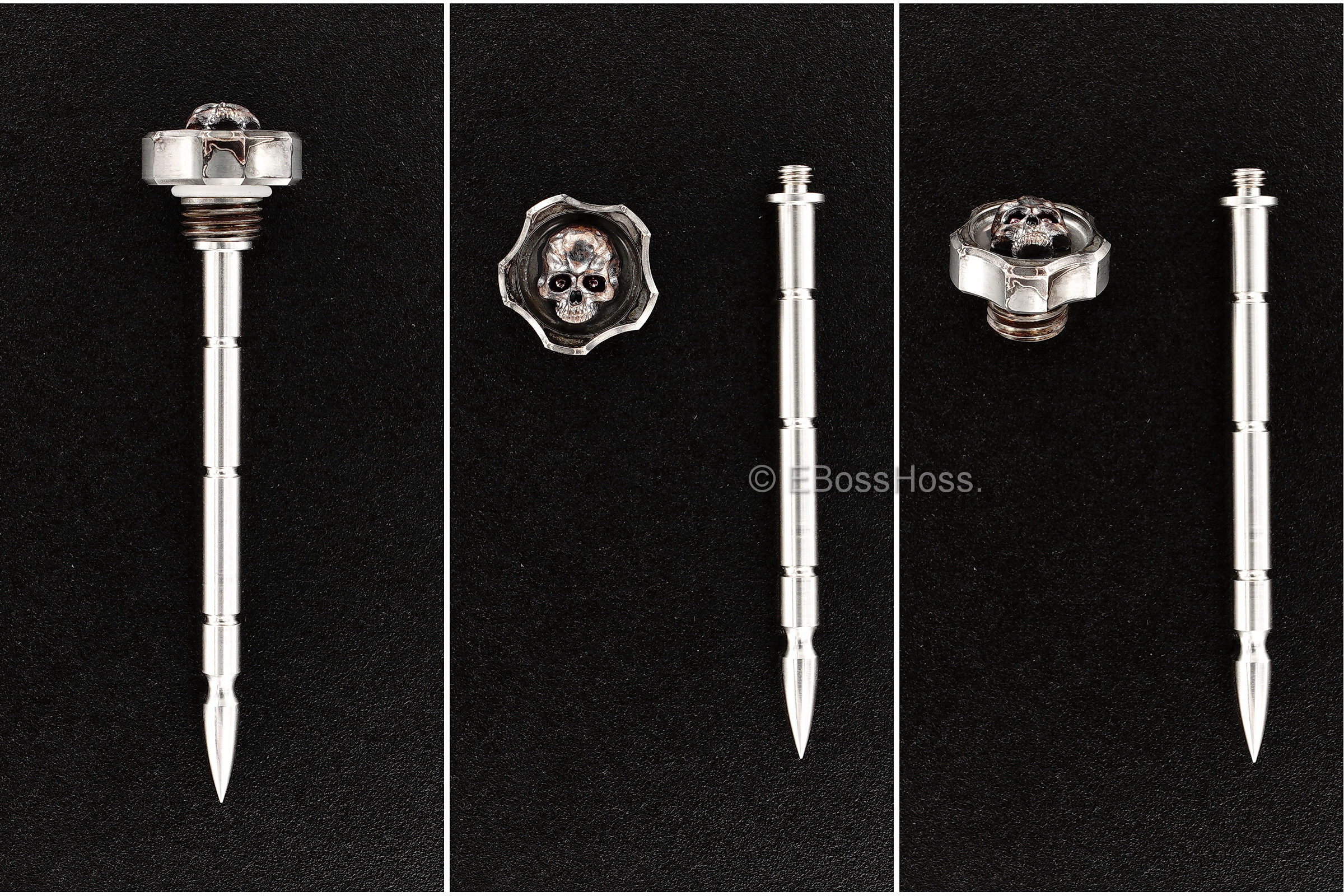 Steel Flame Custom Deluxe Sledge Flask with Dip Stick