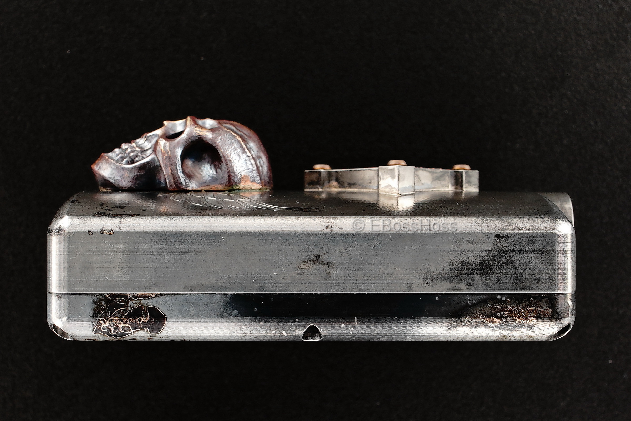 Steel Flame Custom Deluxe Sledge Flask with Dip Stick