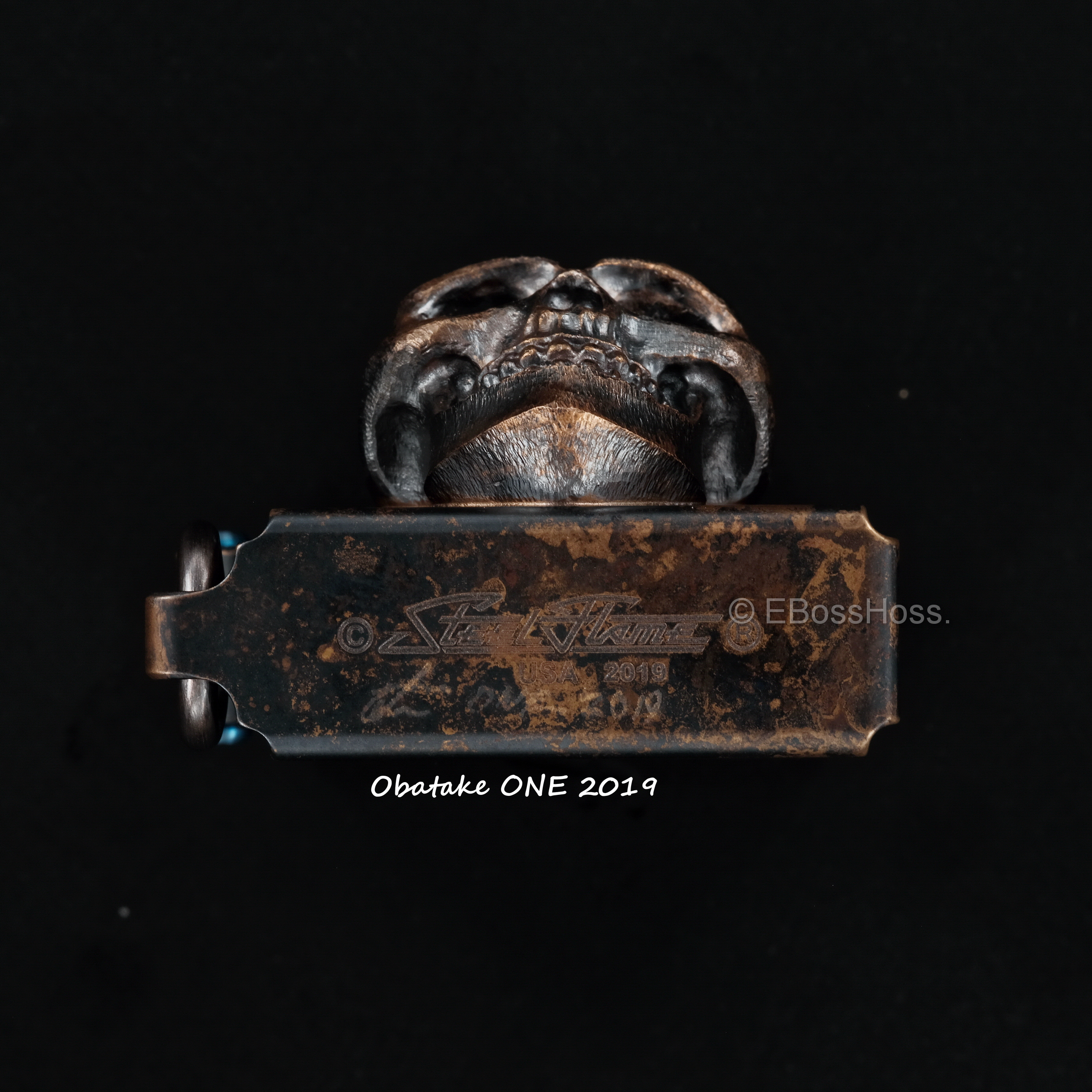 Steel Flame 3D Sledge Lighter - ONE - with XXL Darkness Skull & Vigilant 45 Casing -- by Derrick Obatake