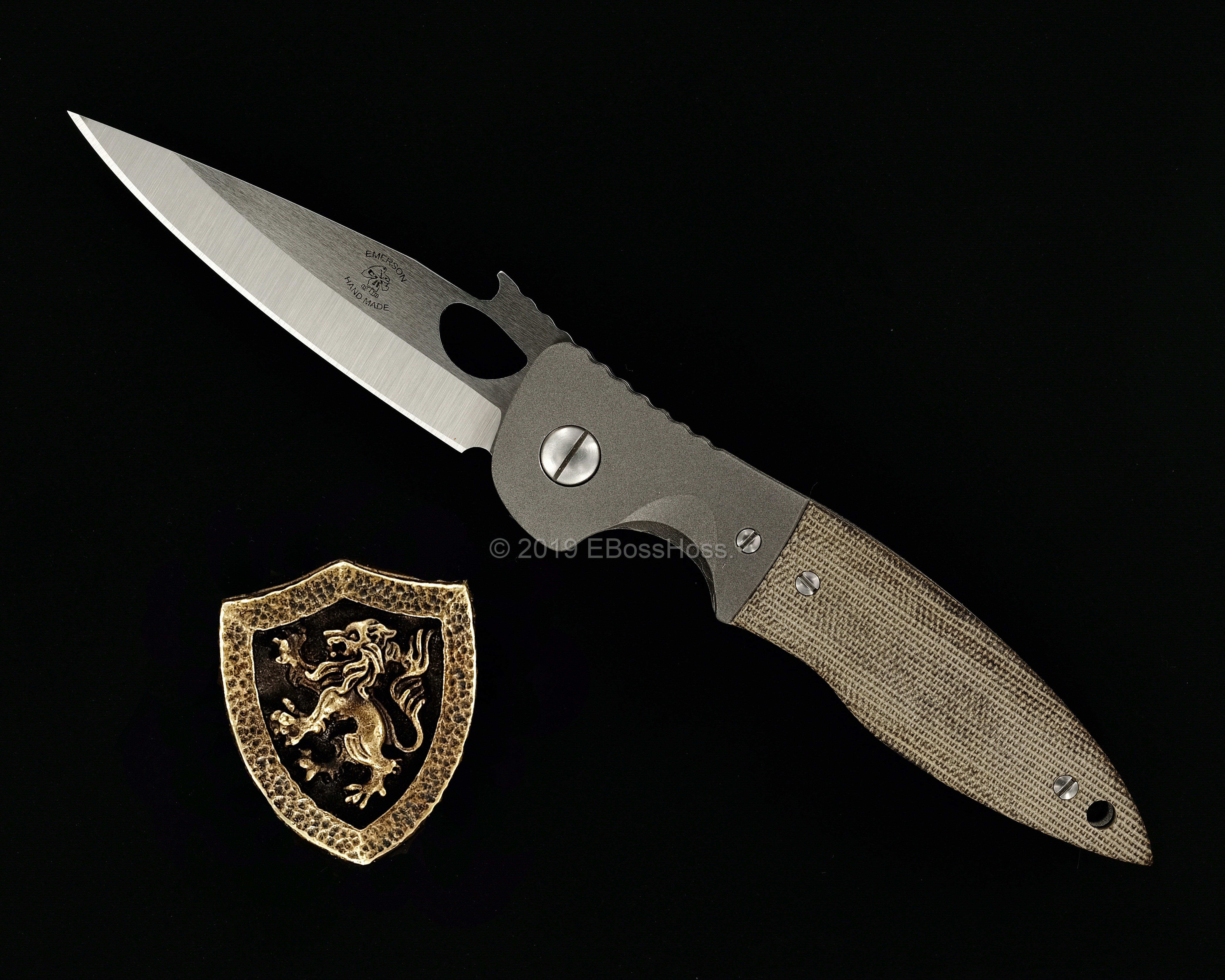 Ernie Emerson Custom Bolstered Waved El Bandito with Steel Flame Pocket Clip