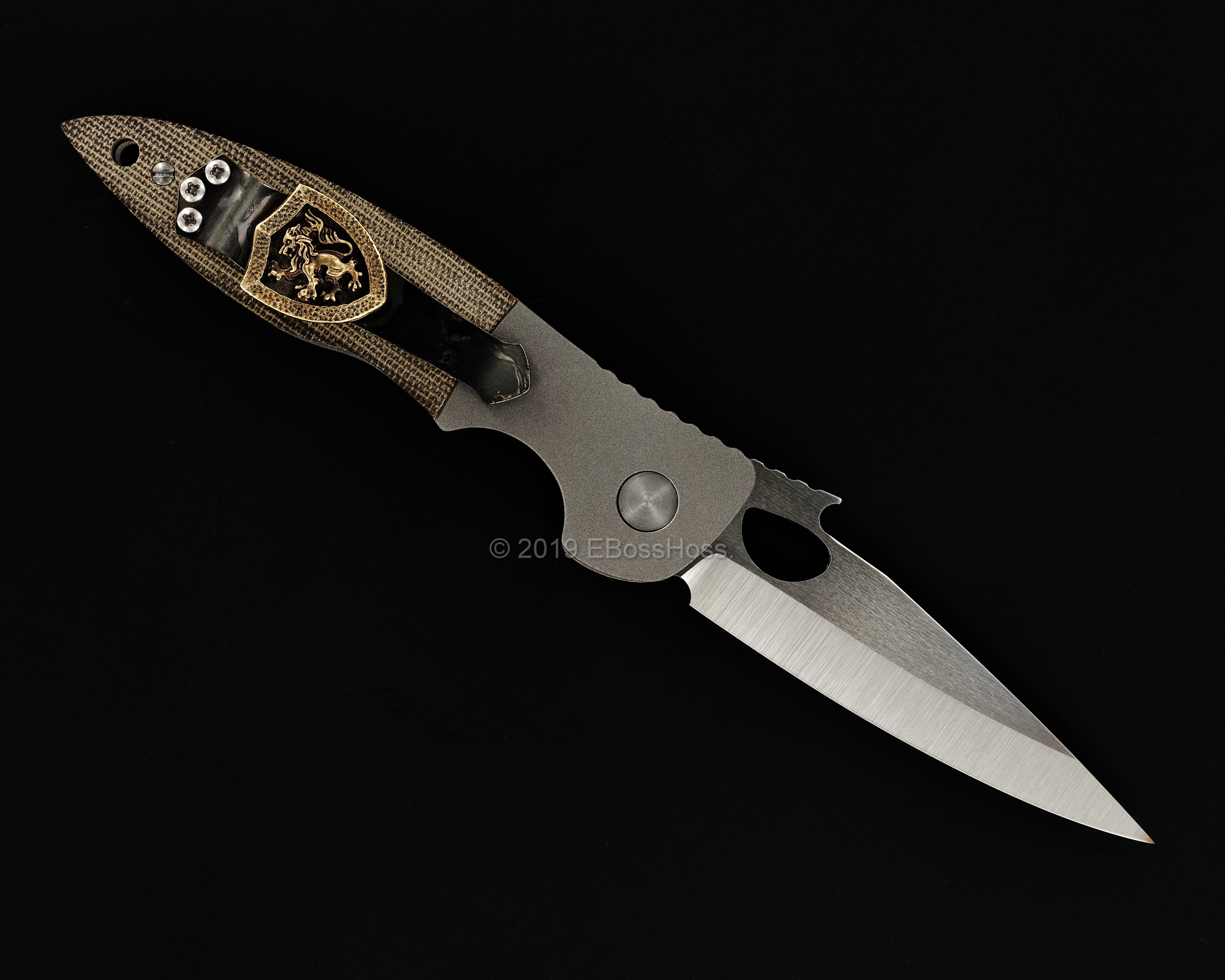 Ernie Emerson Custom Bolstered Waved El Bandito with Steel Flame Pocket Clip