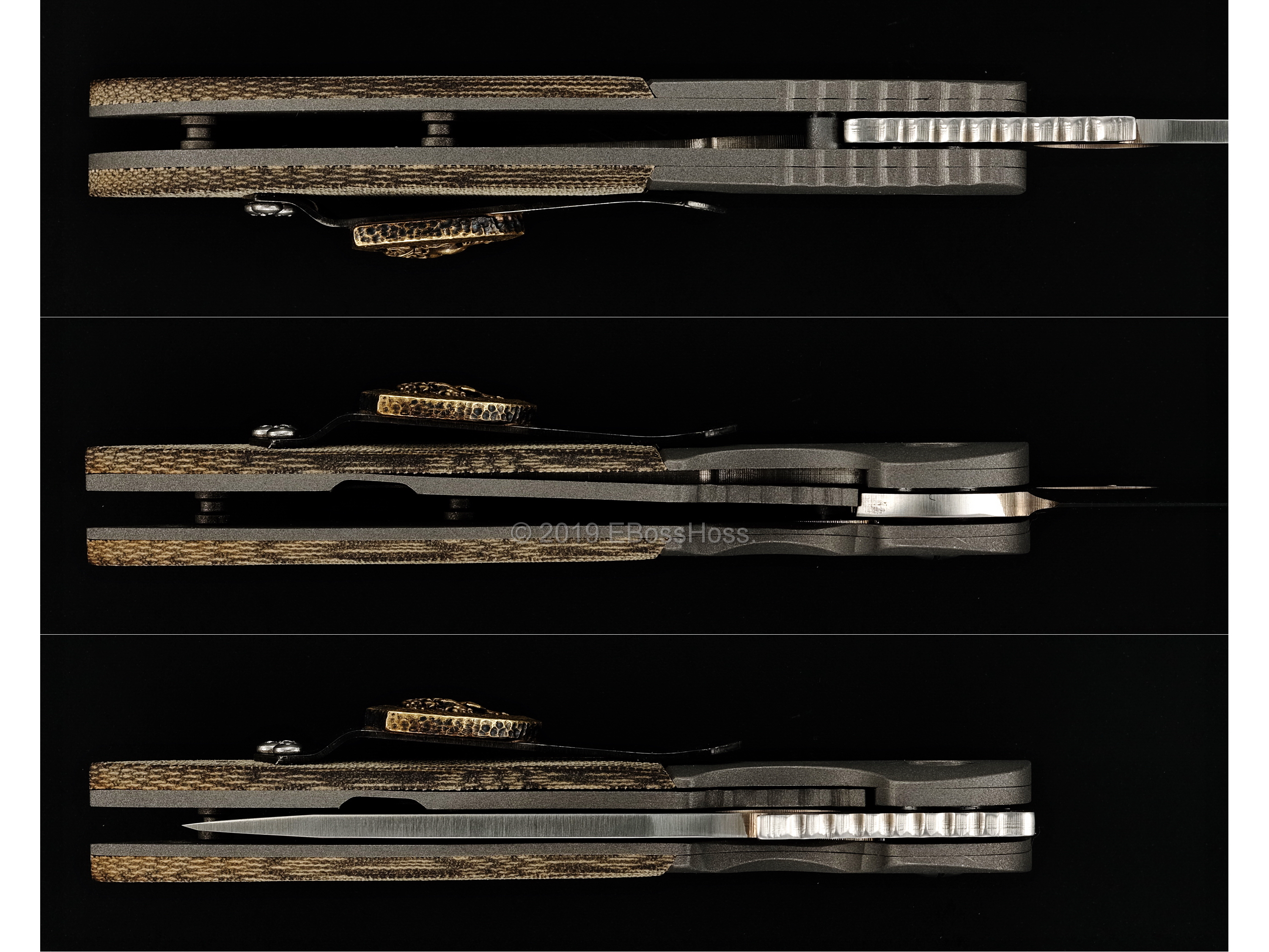 Ernie Emerson Custom Bolstered Waved El Bandito with Steel Flame Pocket Clip