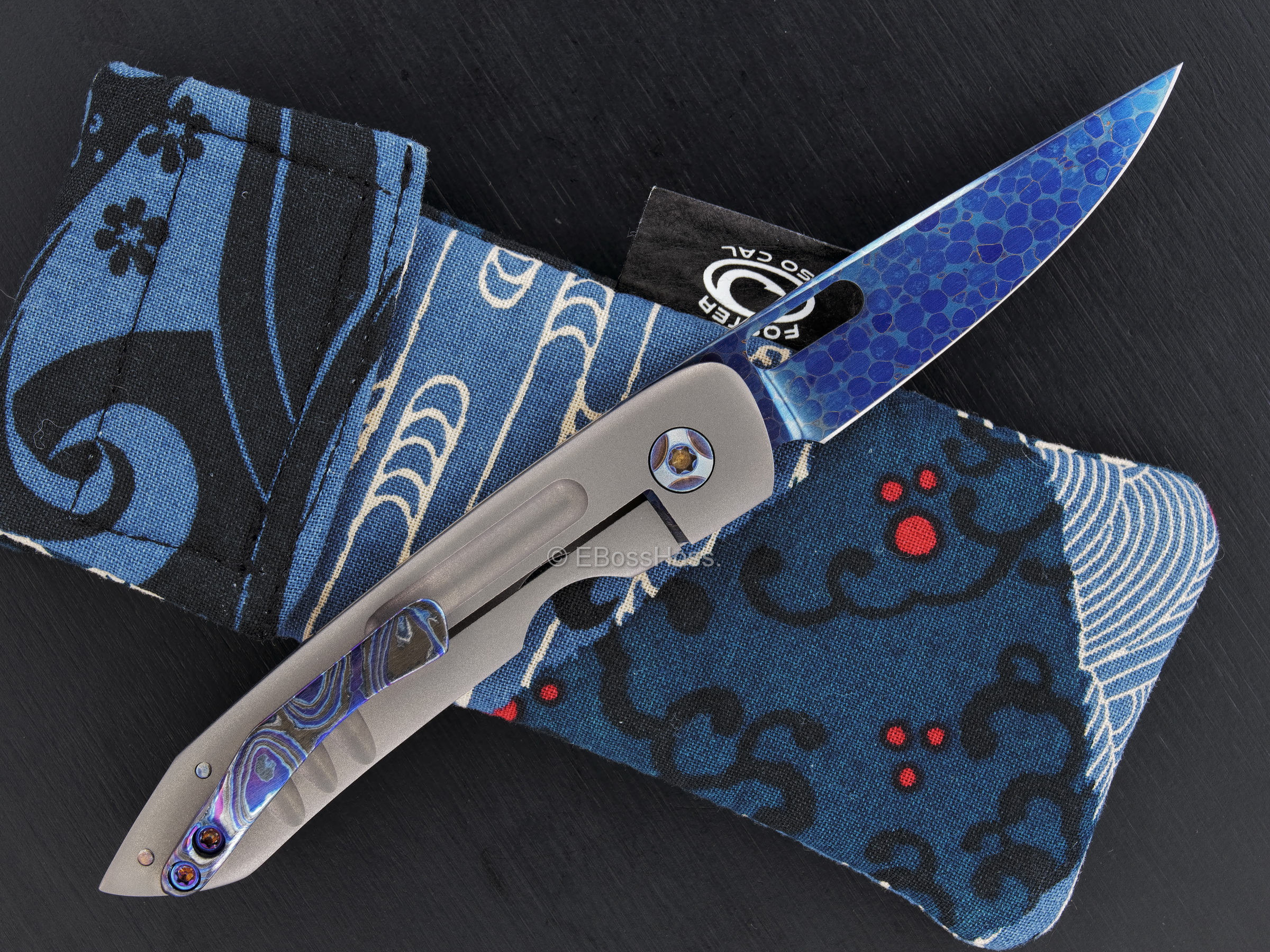 Kevin Foster Custom Little Anchovy ''Ghost" Framelock