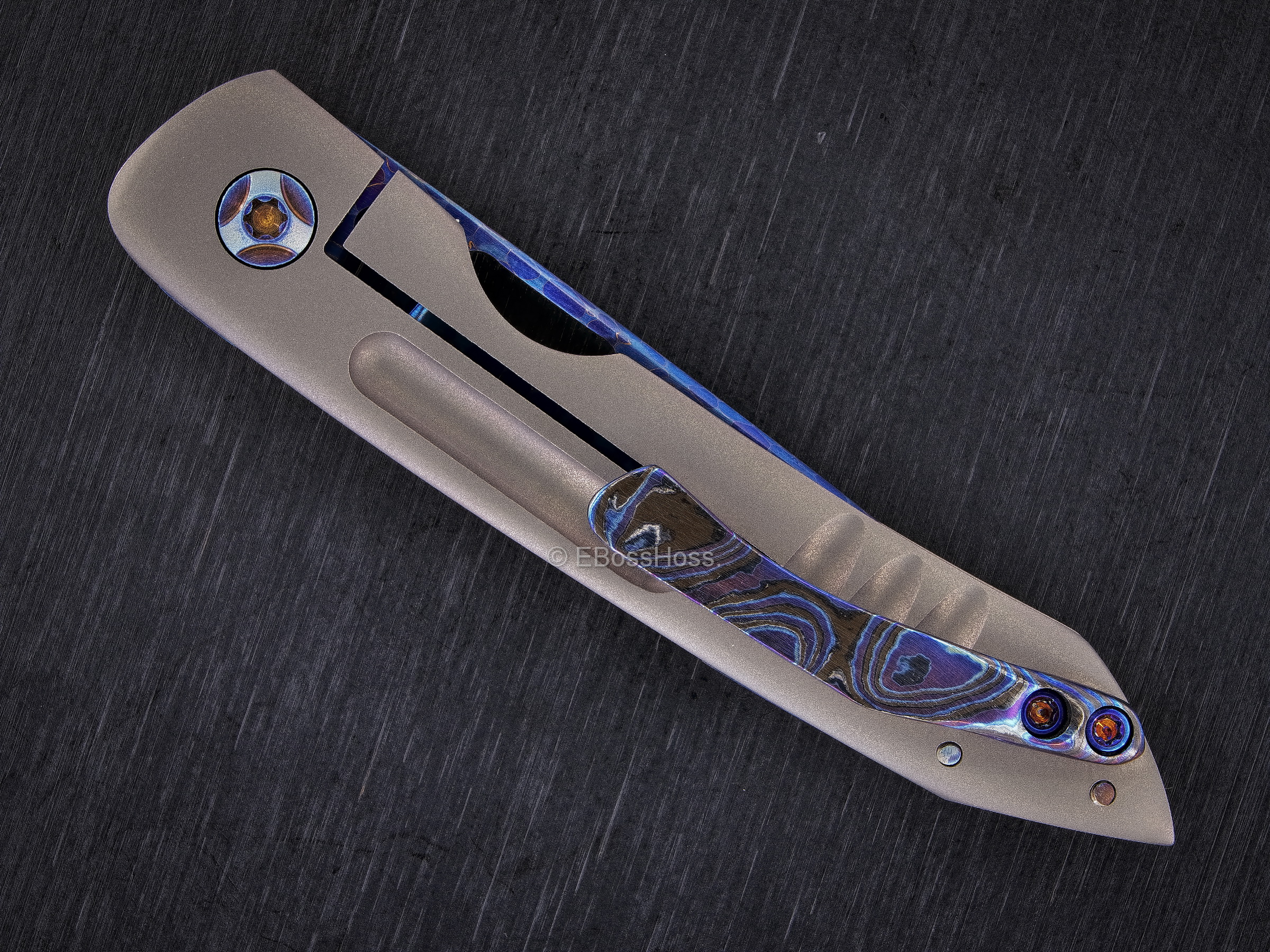 Kevin Foster Custom Little Anchovy ''Ghost" Framelock