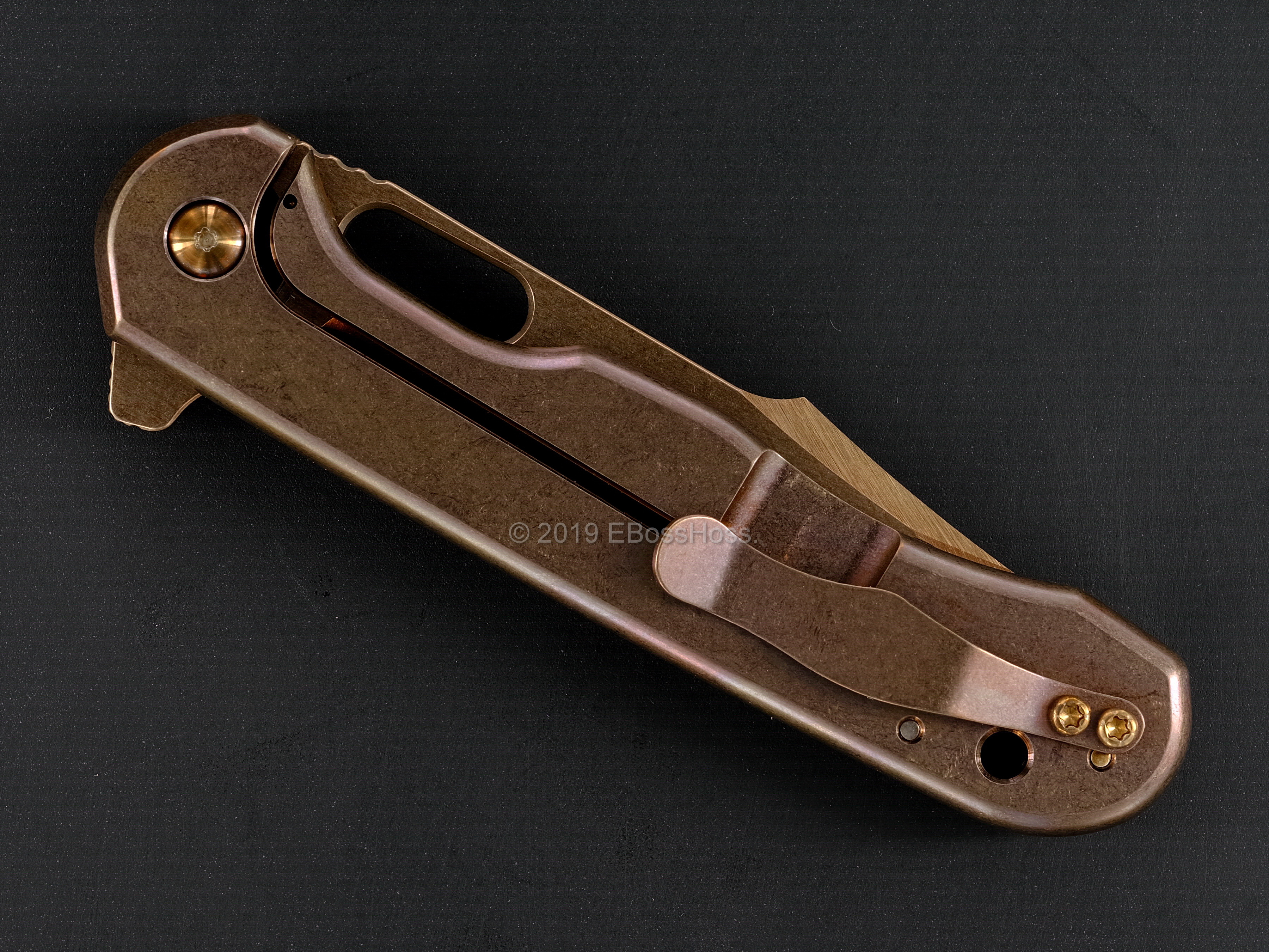 Jeremy Horton - Gerry McGinnis Custom Golden-Bowie-Tanto-Chisel Tac 45s Flipper Collaboration