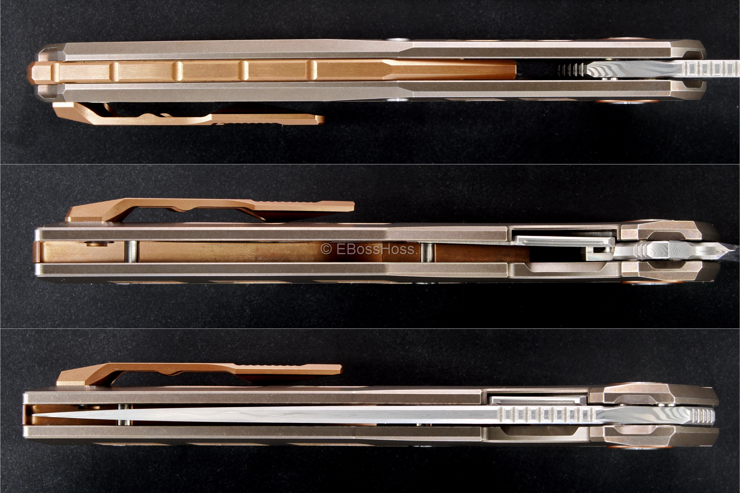 Sergey Shirogorov Custom Division Model 111 TI Bronze Flipper