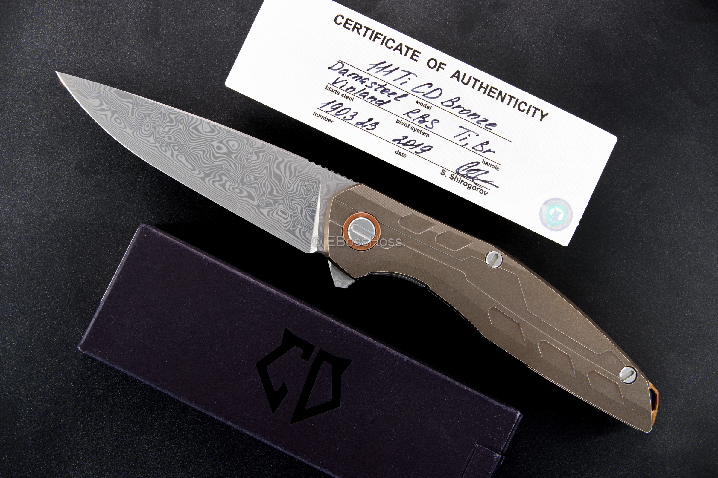 Sergey Shirogorov Custom Division Model 111 TI Bronze Flipper